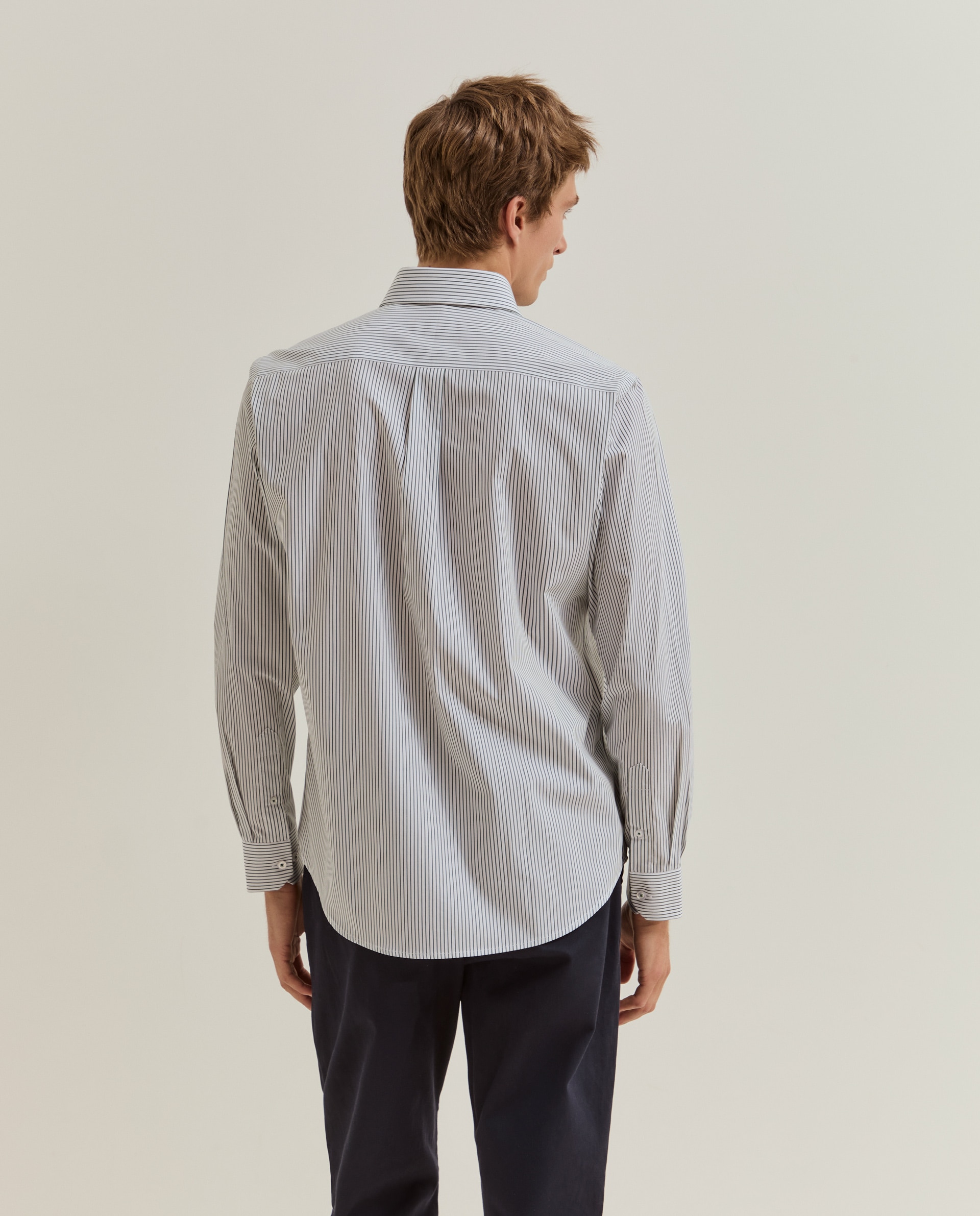 Camisa de hombre de corte regular fit con rayas - Lion of Porches - Verde Verde-3