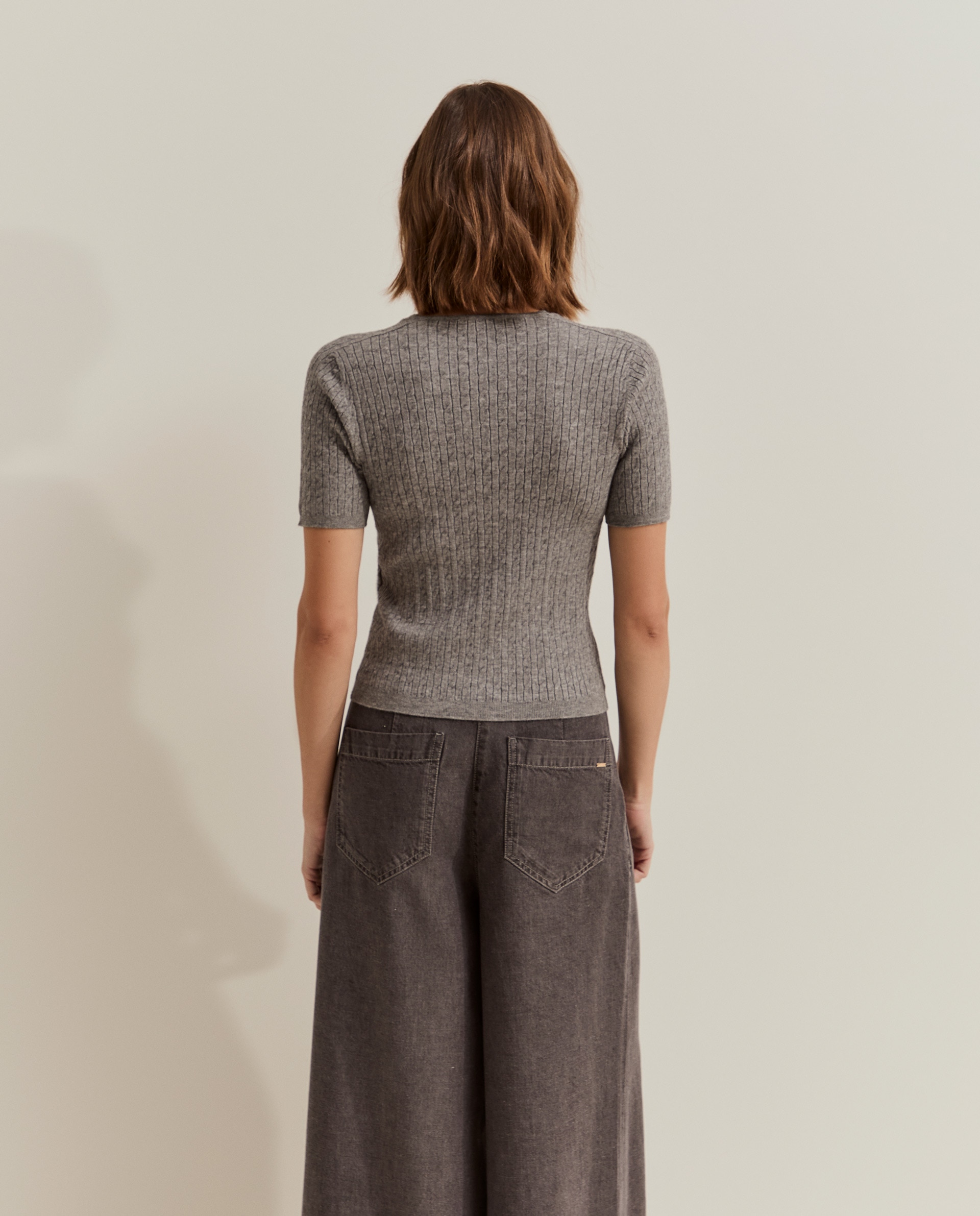 Jersey de mujer de manga corta - Lion of Porches - Gris Gris-3