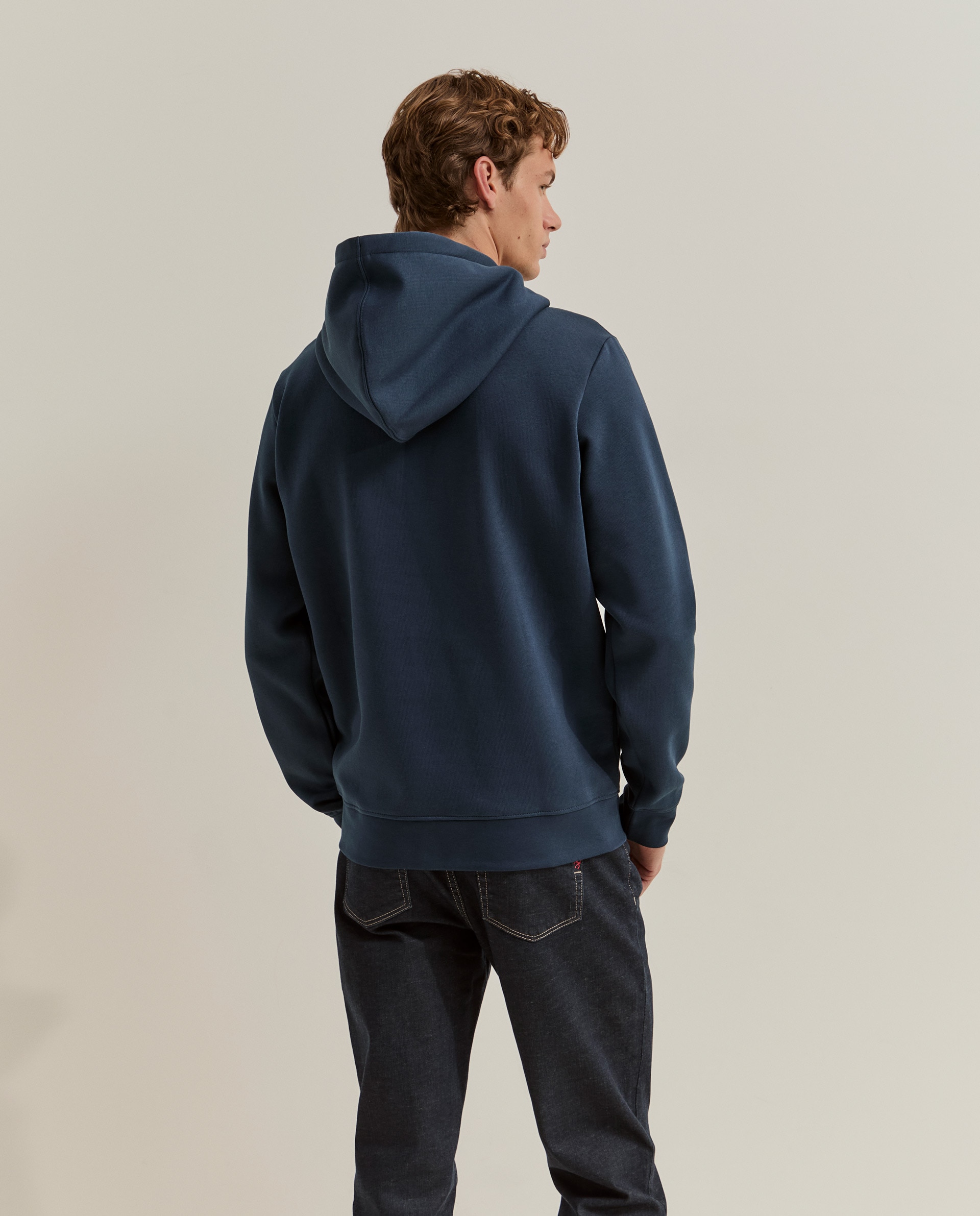 Sudadera de hombre con capucha en - Lion of Porches - Azul Azul-3