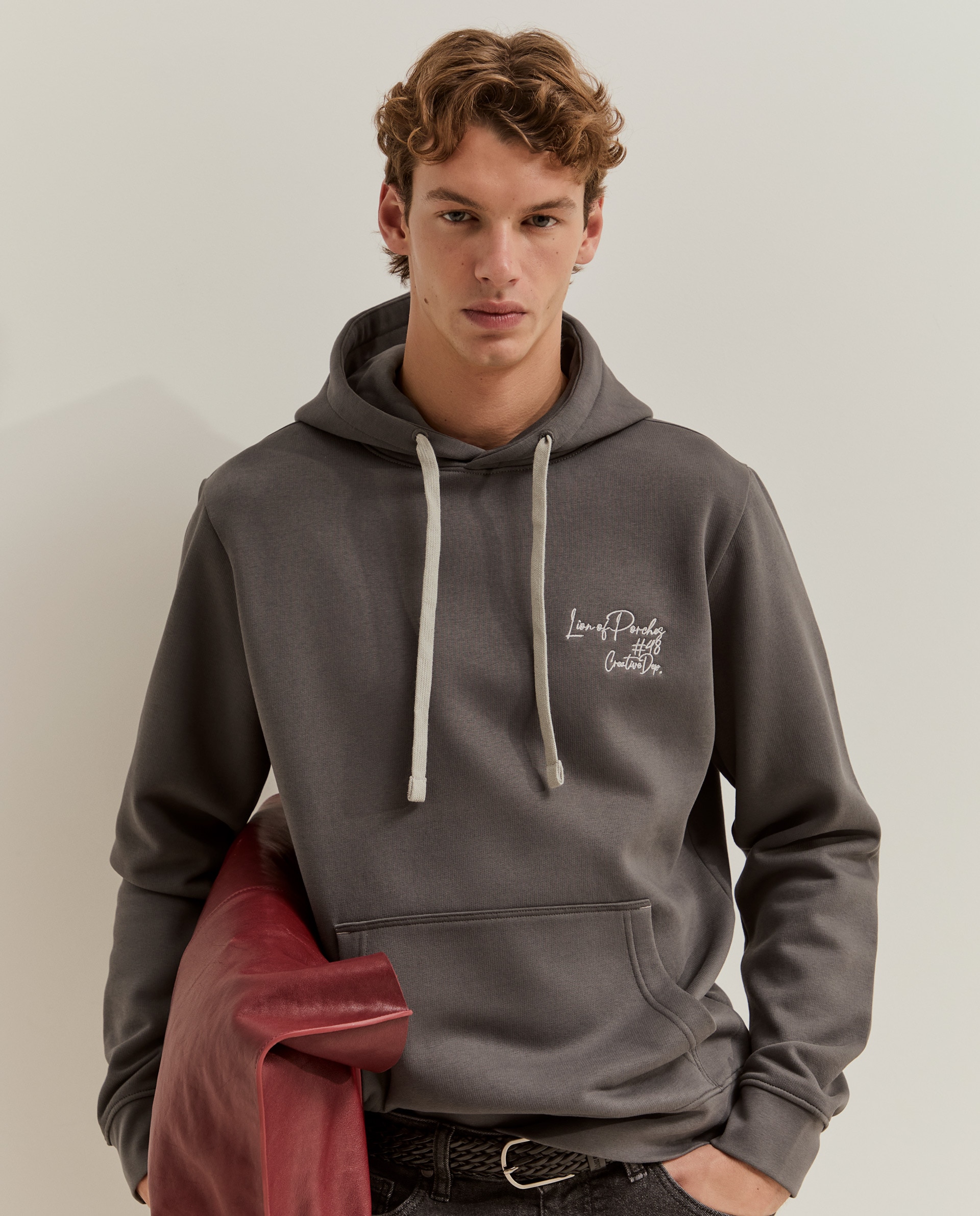 Imagen 0 de Sudadera de hombre con capucha en gris Gris oscuro