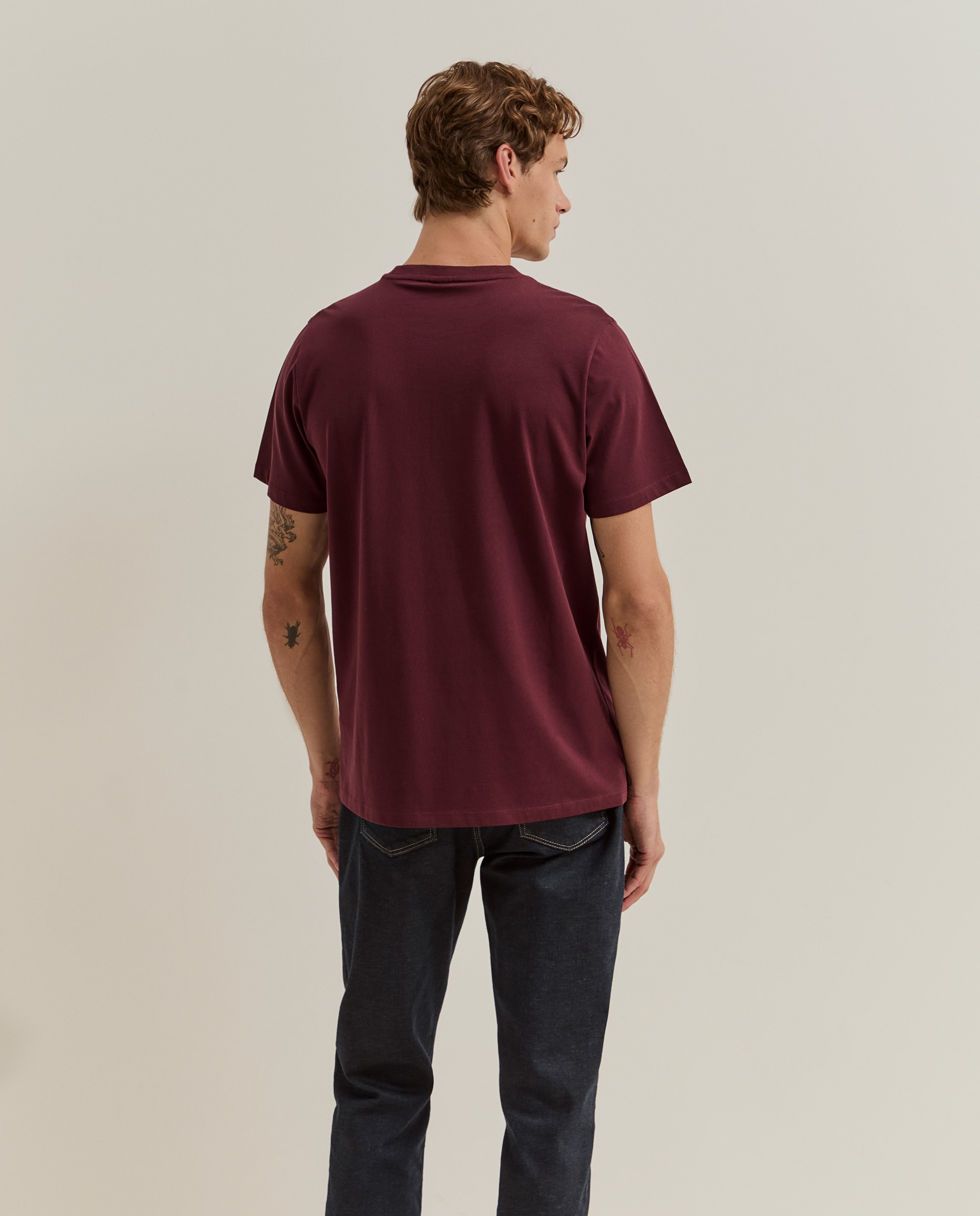 Imagen 3 de Camiseta de manga corta de hombre en algodón - Lion of Porches - Rojo Rojo