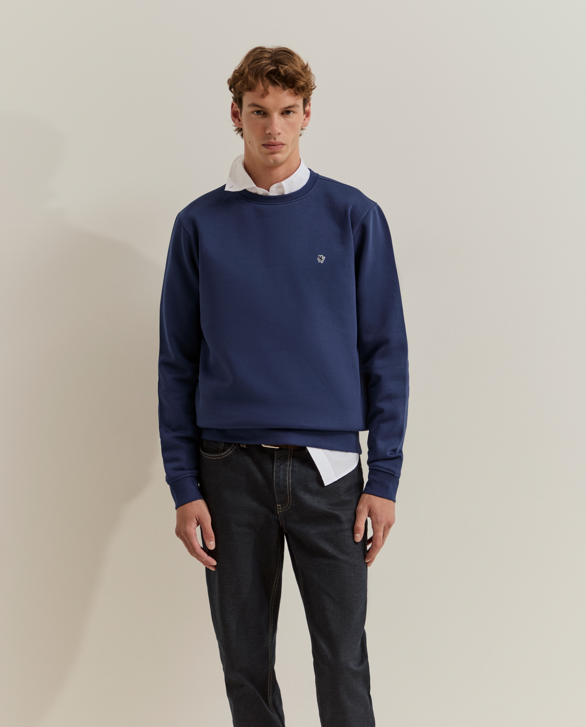 Sudadera de hombre básica en - Lion of Porches - Azul Azul-2