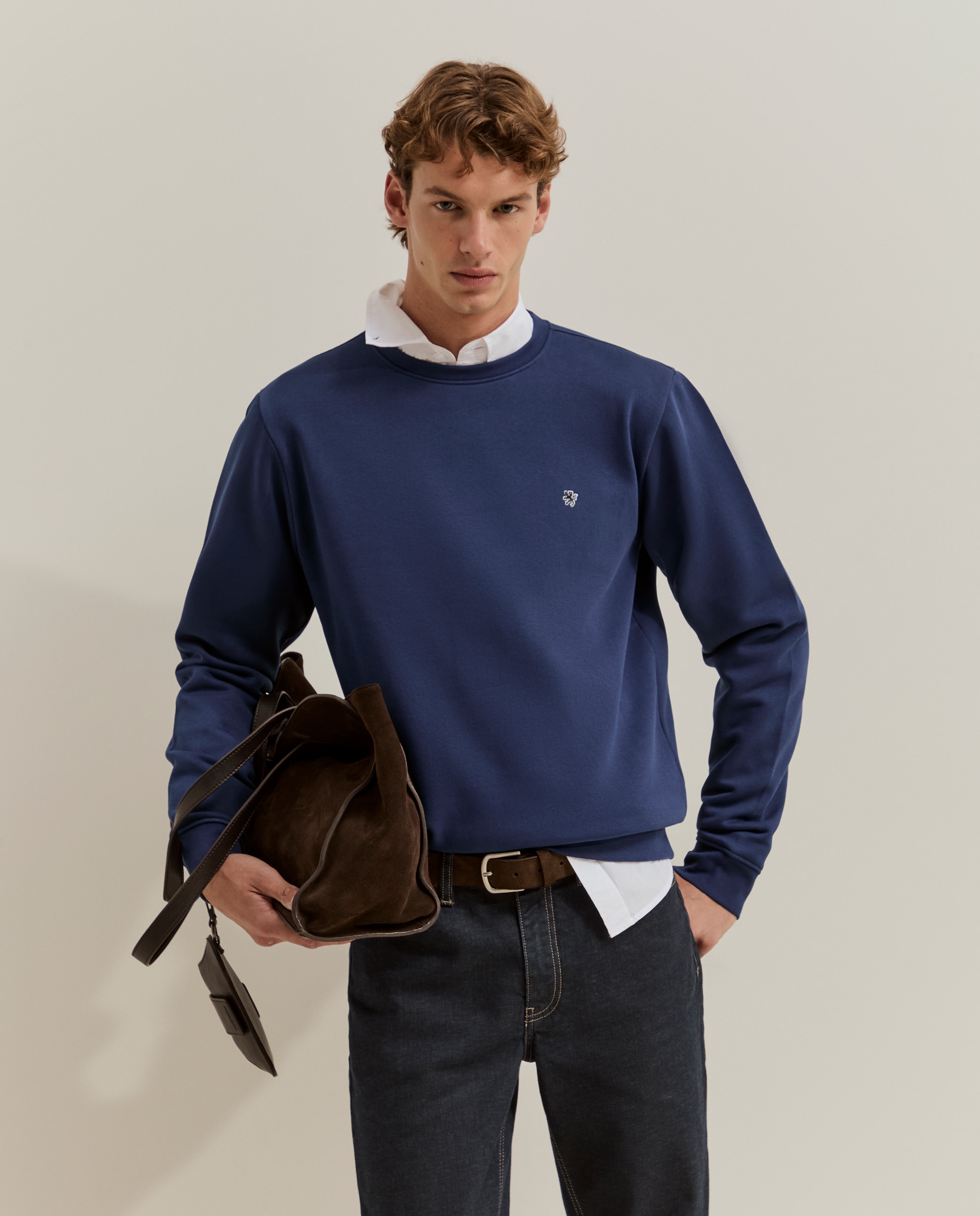 Sudadera de hombre básica en - Lion of Porches - Azul Azul-4