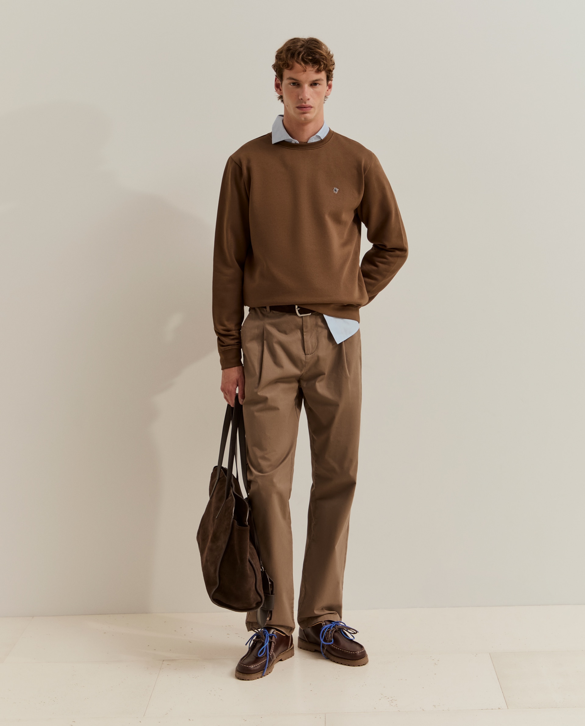Sudadera de hombre básica en - Lion of Porches - Marrón Marrón-4
