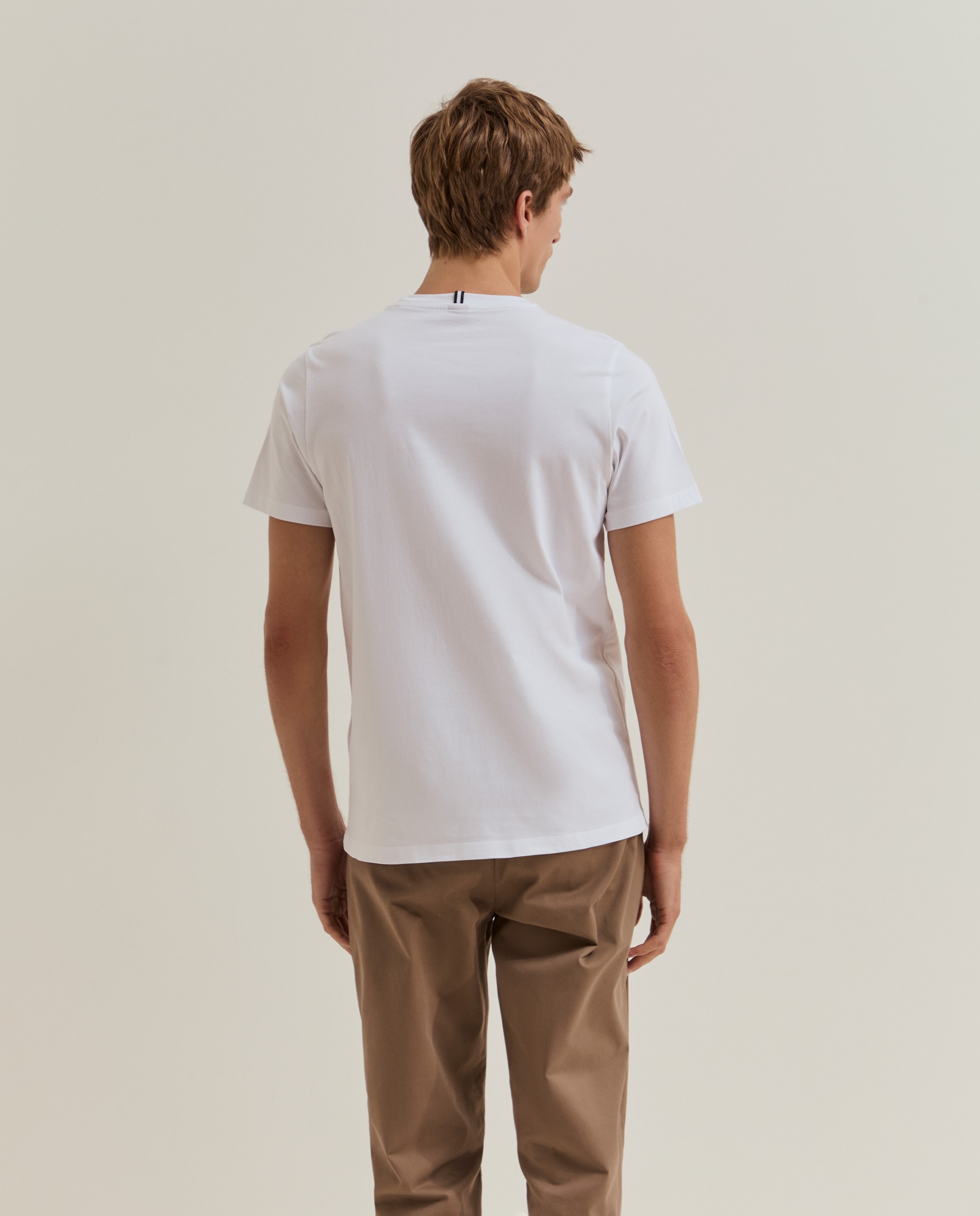 Camiseta de manga corta de hombre en algodón - Lion of Porches - Blanco Blanco-3