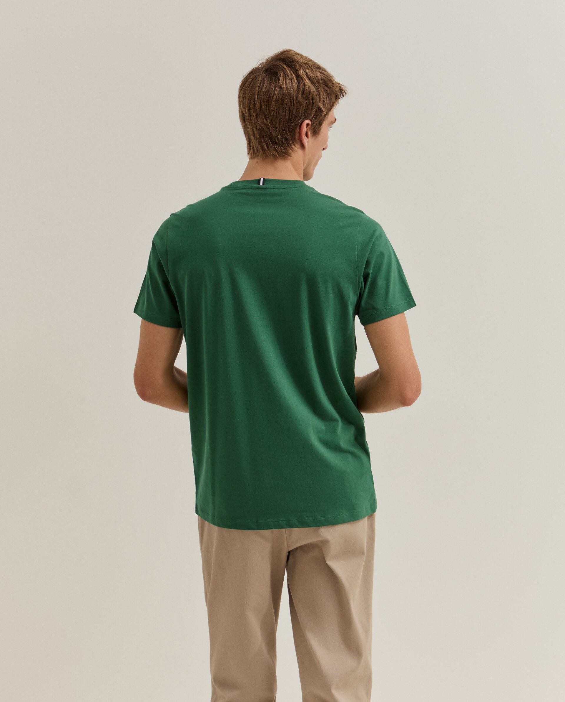 Camiseta de manga corta de hombre en algodón - Lion of Porches - Verde Verde-3