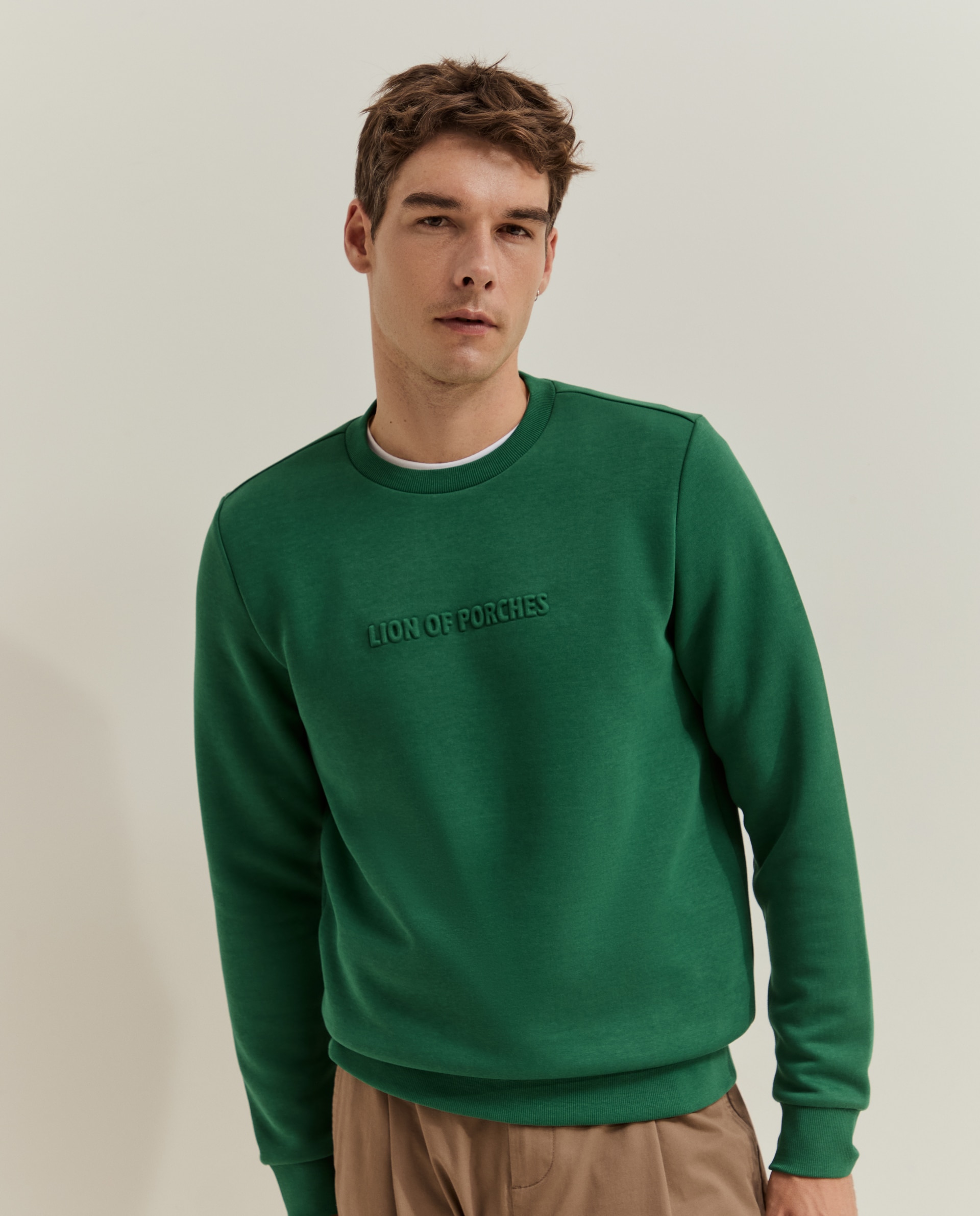 Sudadera de hombre con logo - Lion of Porches - Verde Verde-2