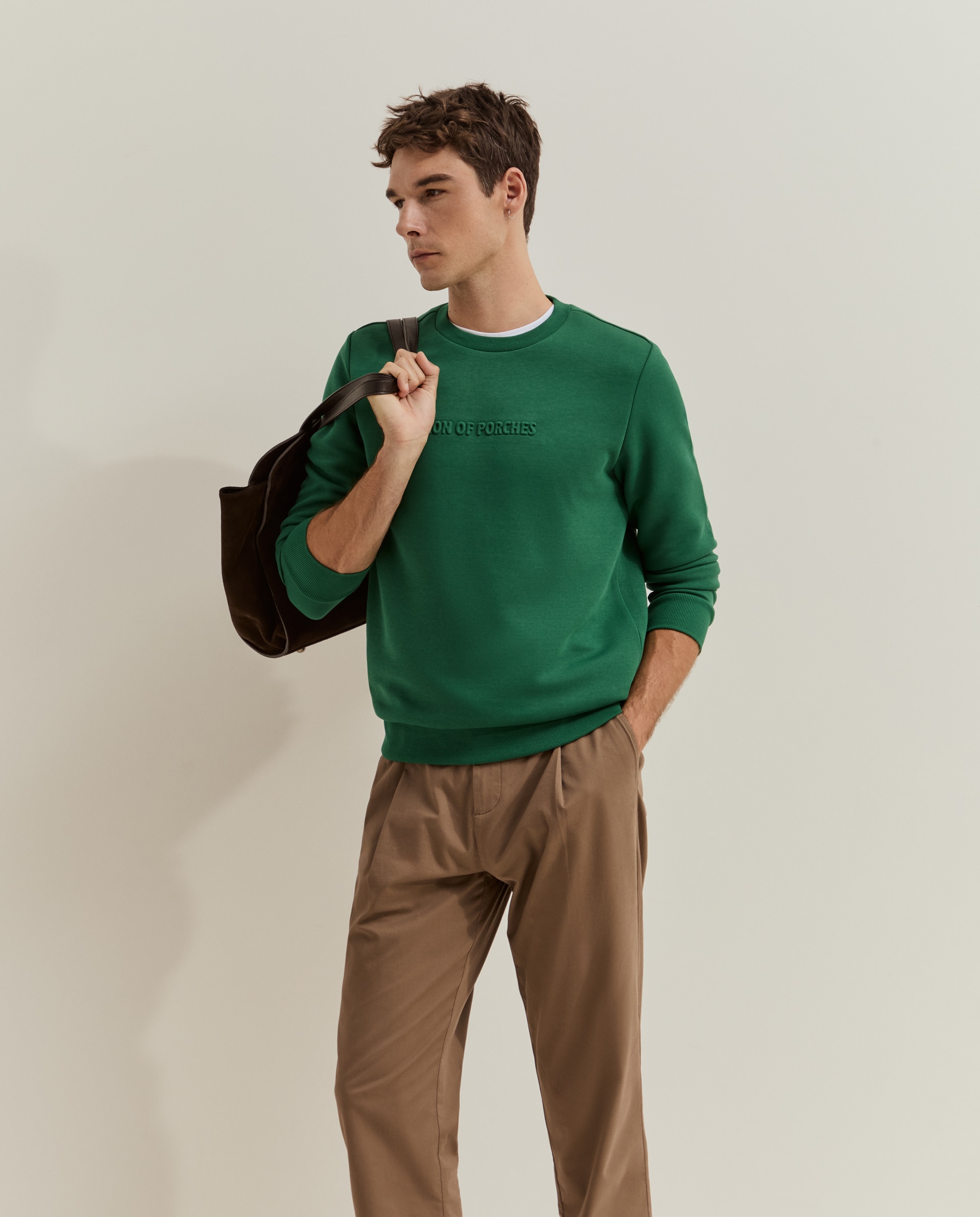 Sudadera de hombre con logo - Lion of Porches - Verde Verde-4