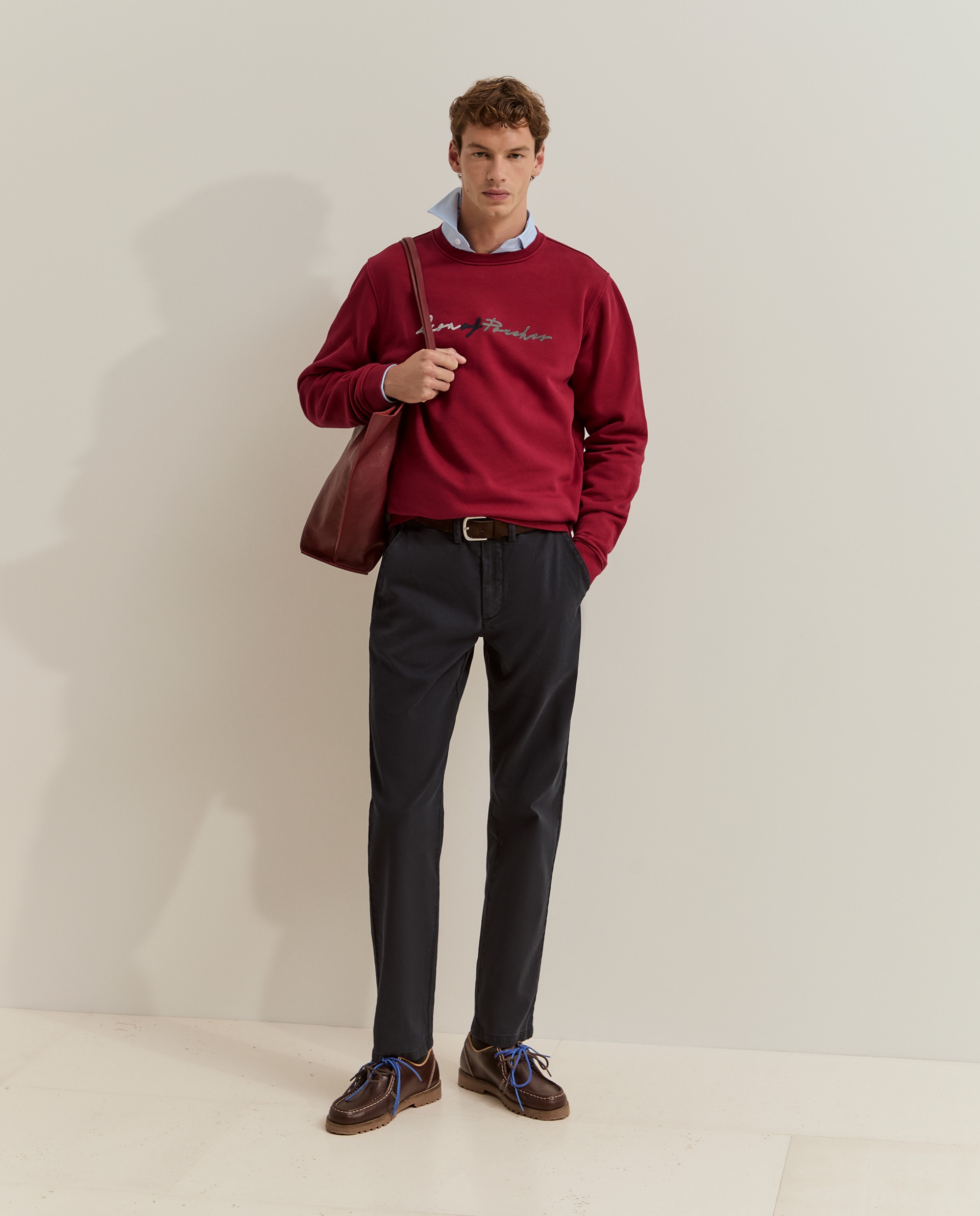Imagen 0 de Pantalones chinos de hombre de corte regular Azul marino