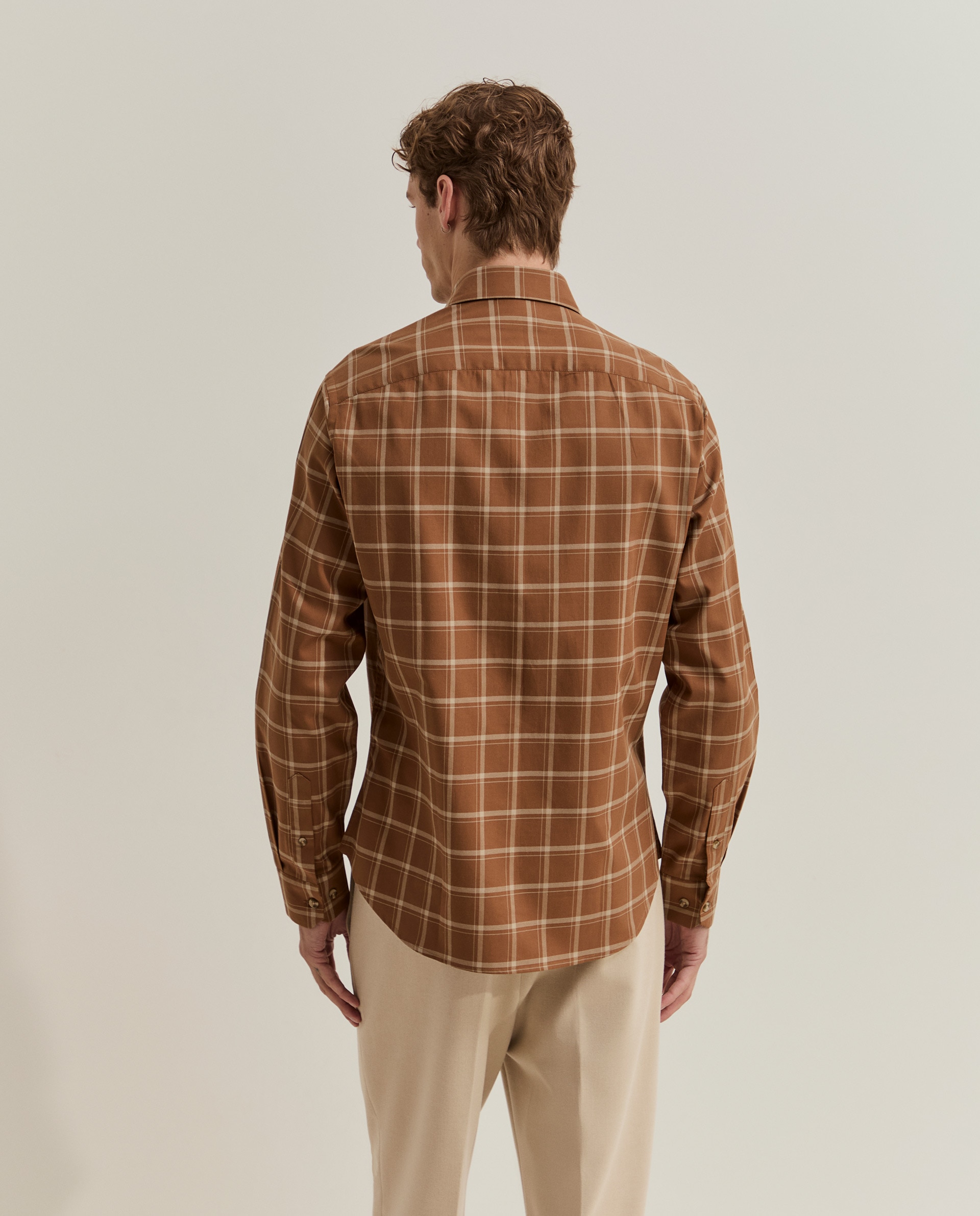 Camisa a cuadros de hombre de corte ajustado - Lion of Porches - Amarillo Amarillo-3