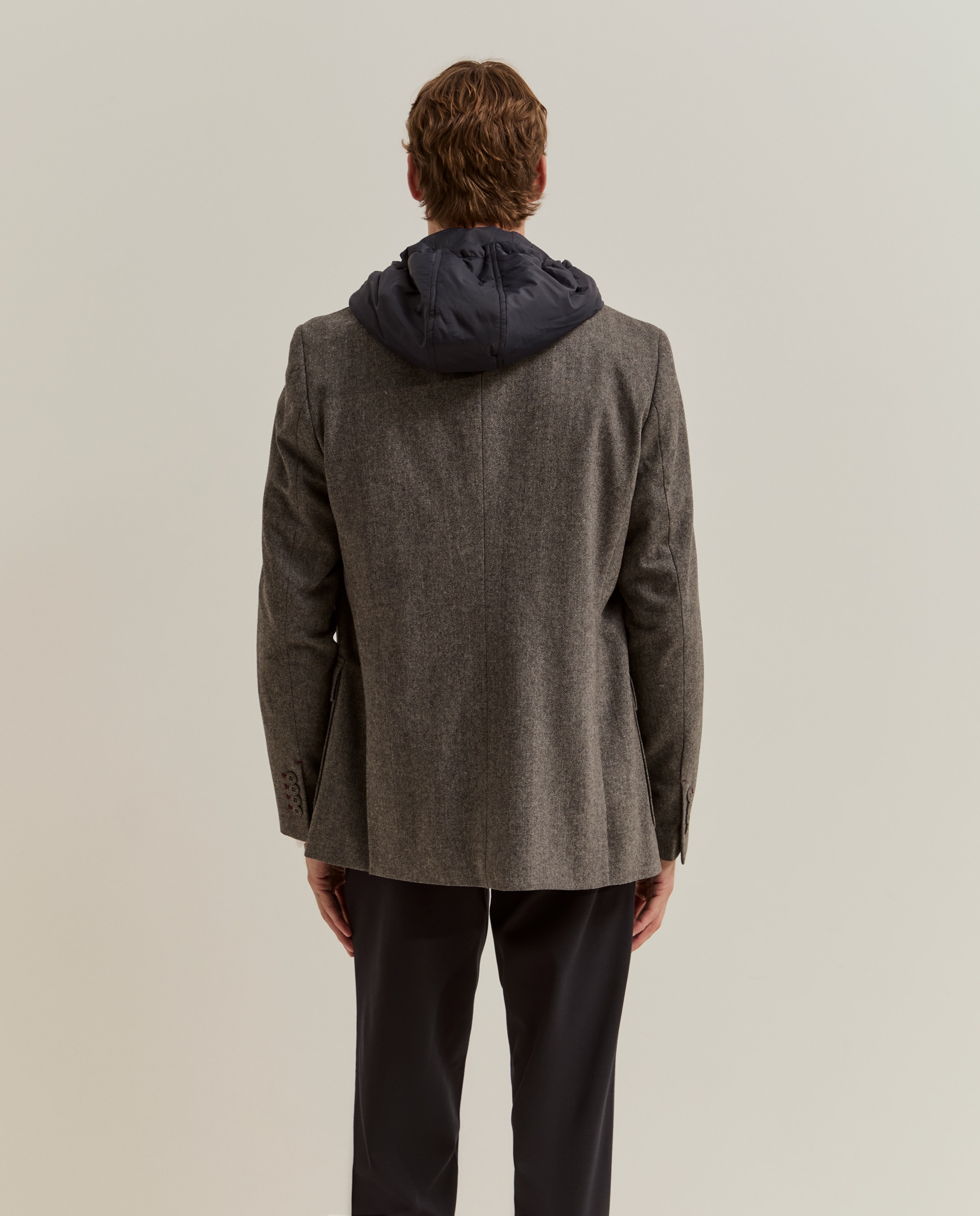 Blazer de hombre con capucha desmontable - Lion of Porches - Gris Gris-3