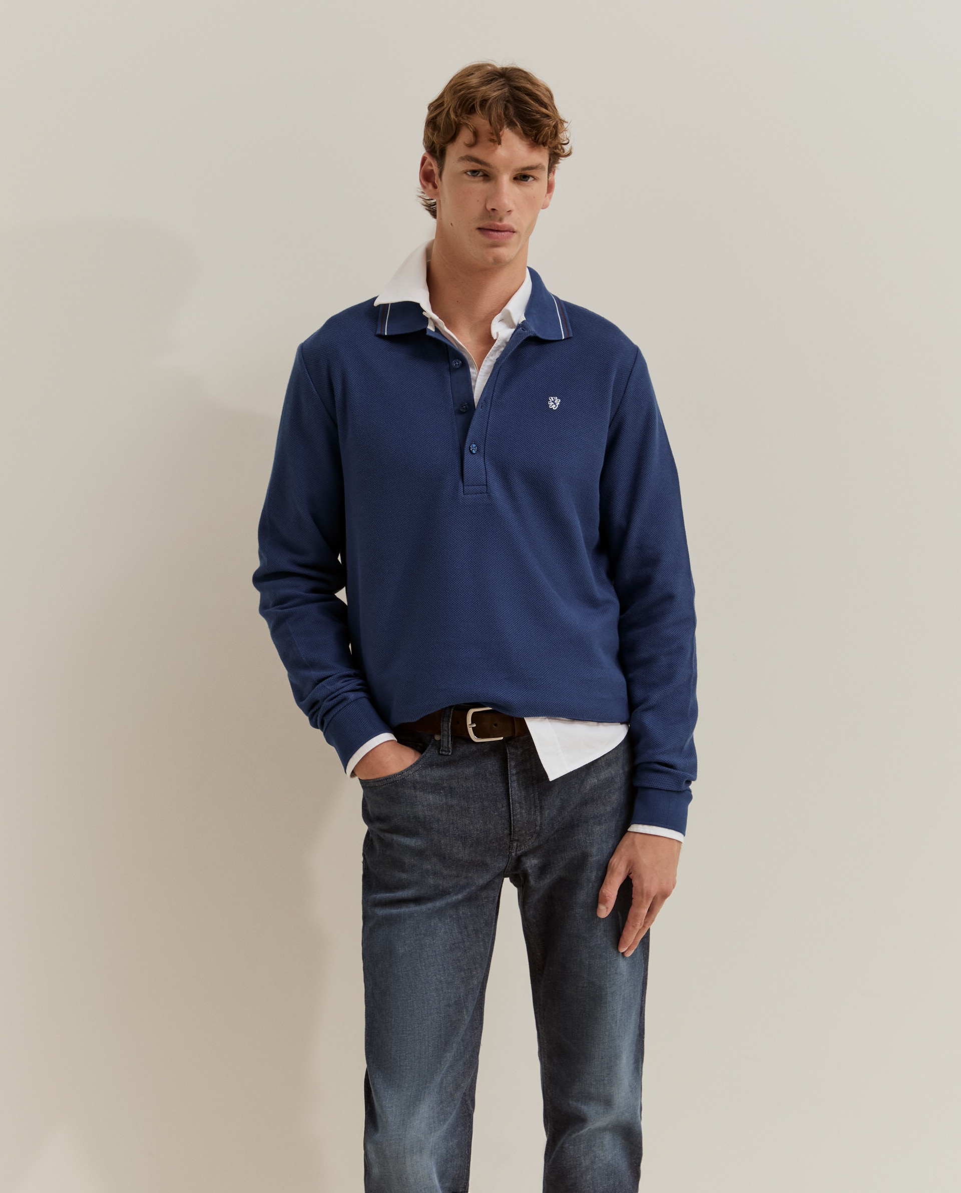Imagen 2 de Vaqueros de hombre con corte slim fit y lavado - Lion of Porches - Azul Azul
