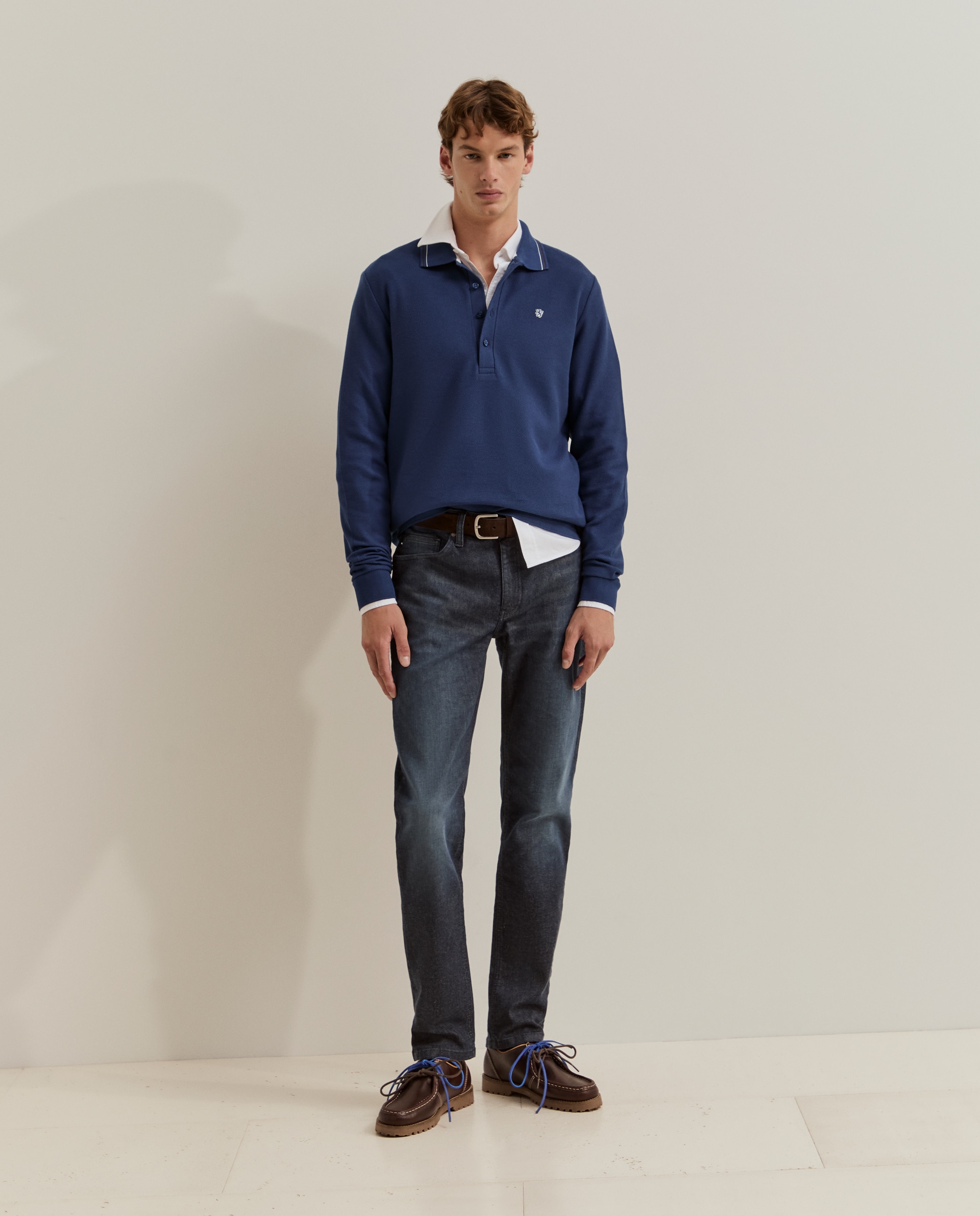 Imagen 4 de Vaqueros de hombre con corte slim fit y lavado - Lion of Porches - Azul Azul