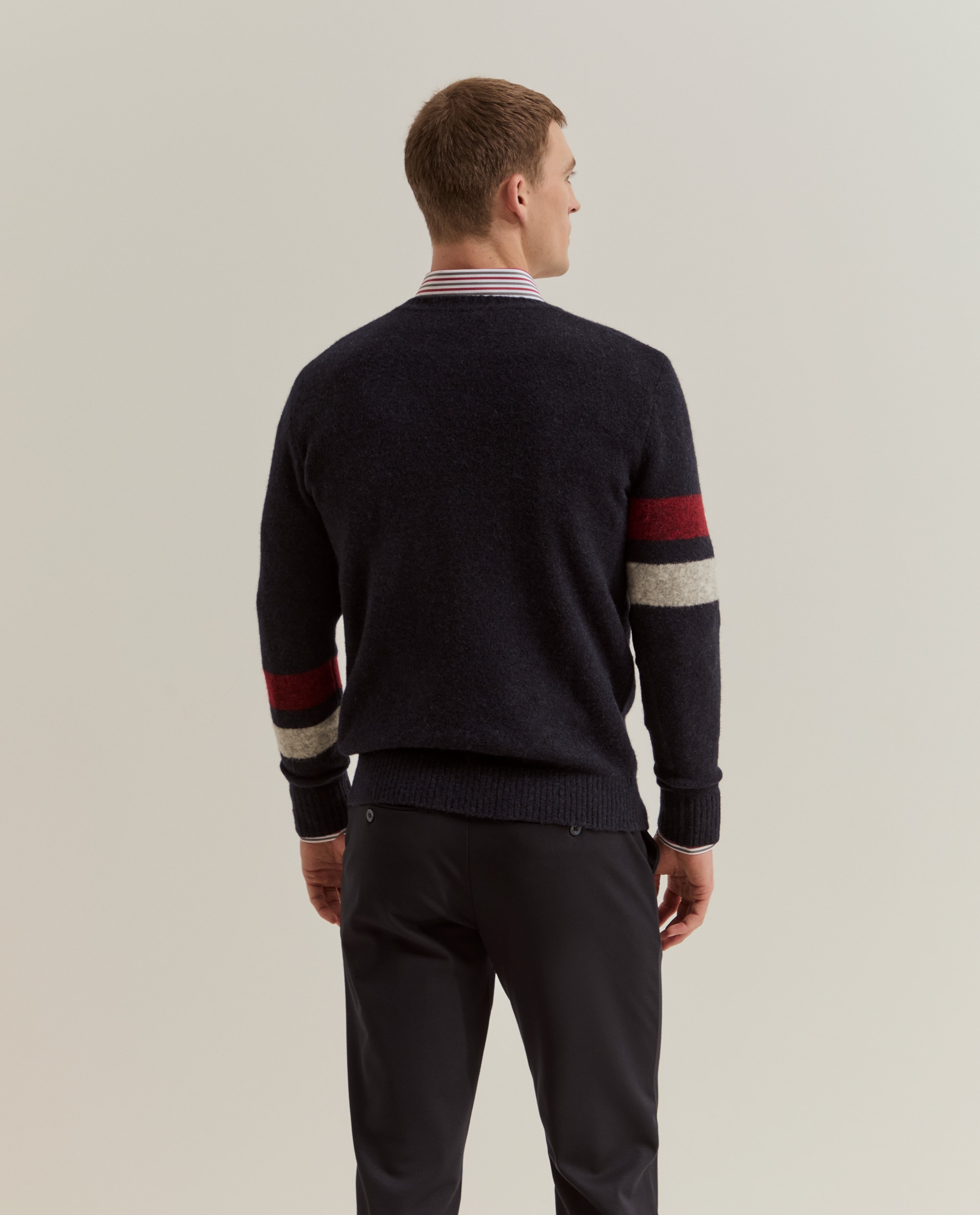 Imagen 3 de Jersey de hombre en punto con lana - Lion of Porches - Azul marino Azul marino