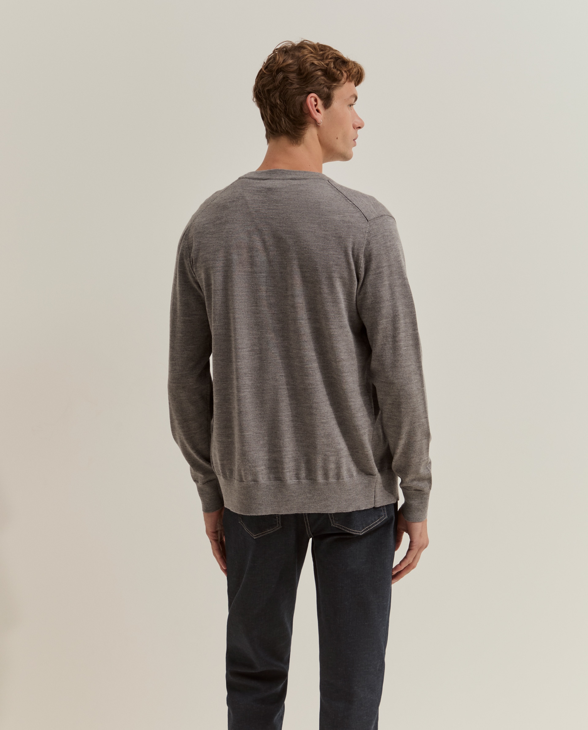 Cárdigan de hombre en lana - Lion of Porches - Gris Gris-3