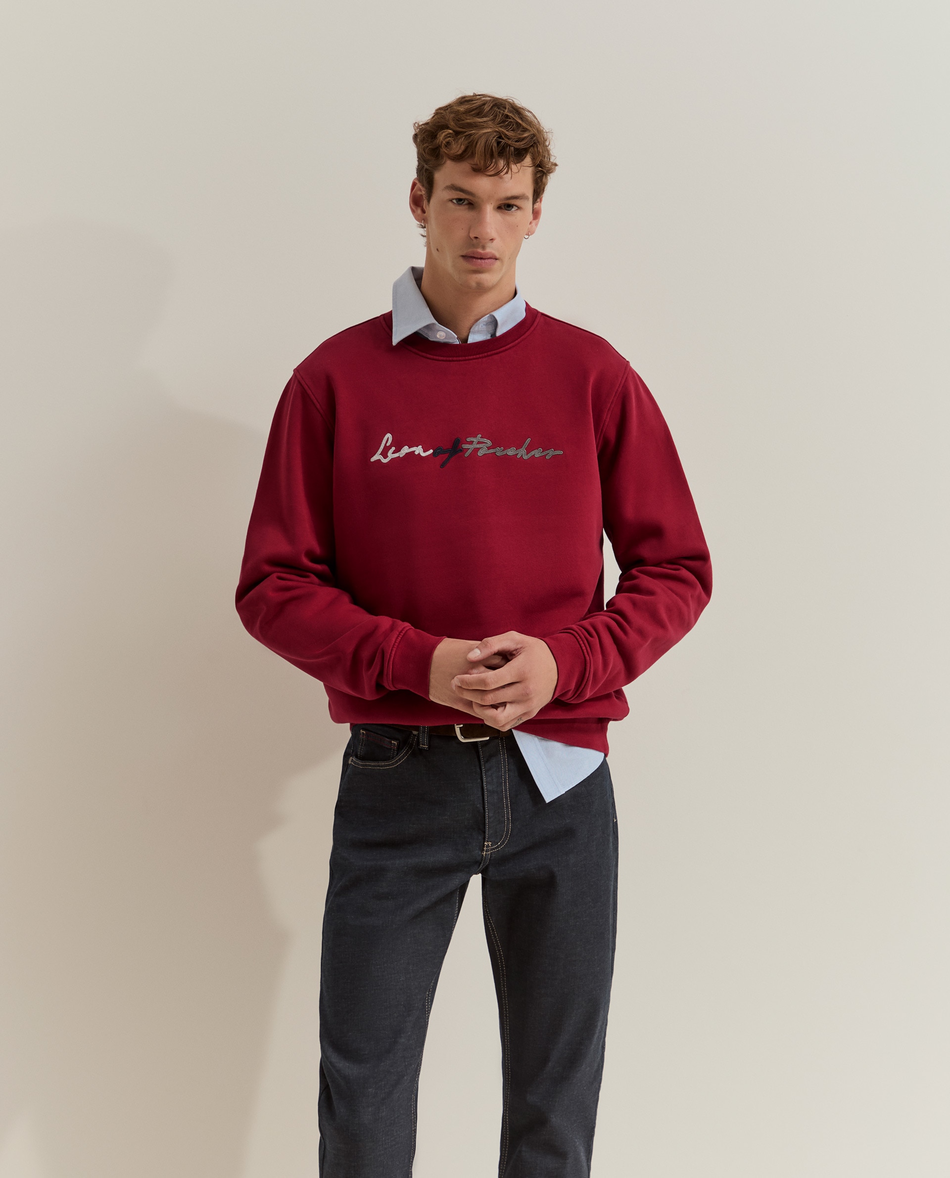 Imagen 0 de Sudadera de hombre con logo Rojo