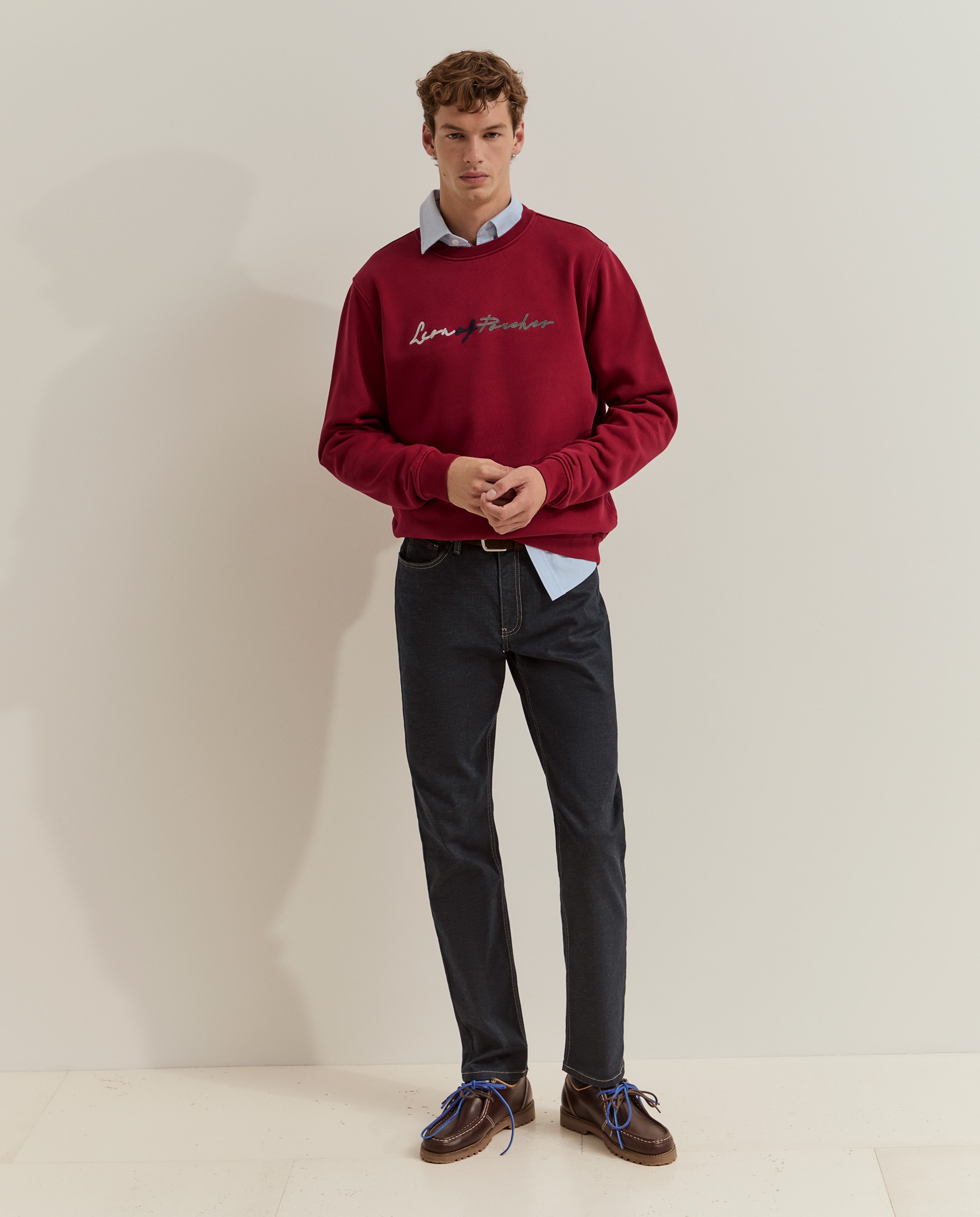 Sudadera de hombre con logo - Lion of Porches - Rojo Rojo-4
