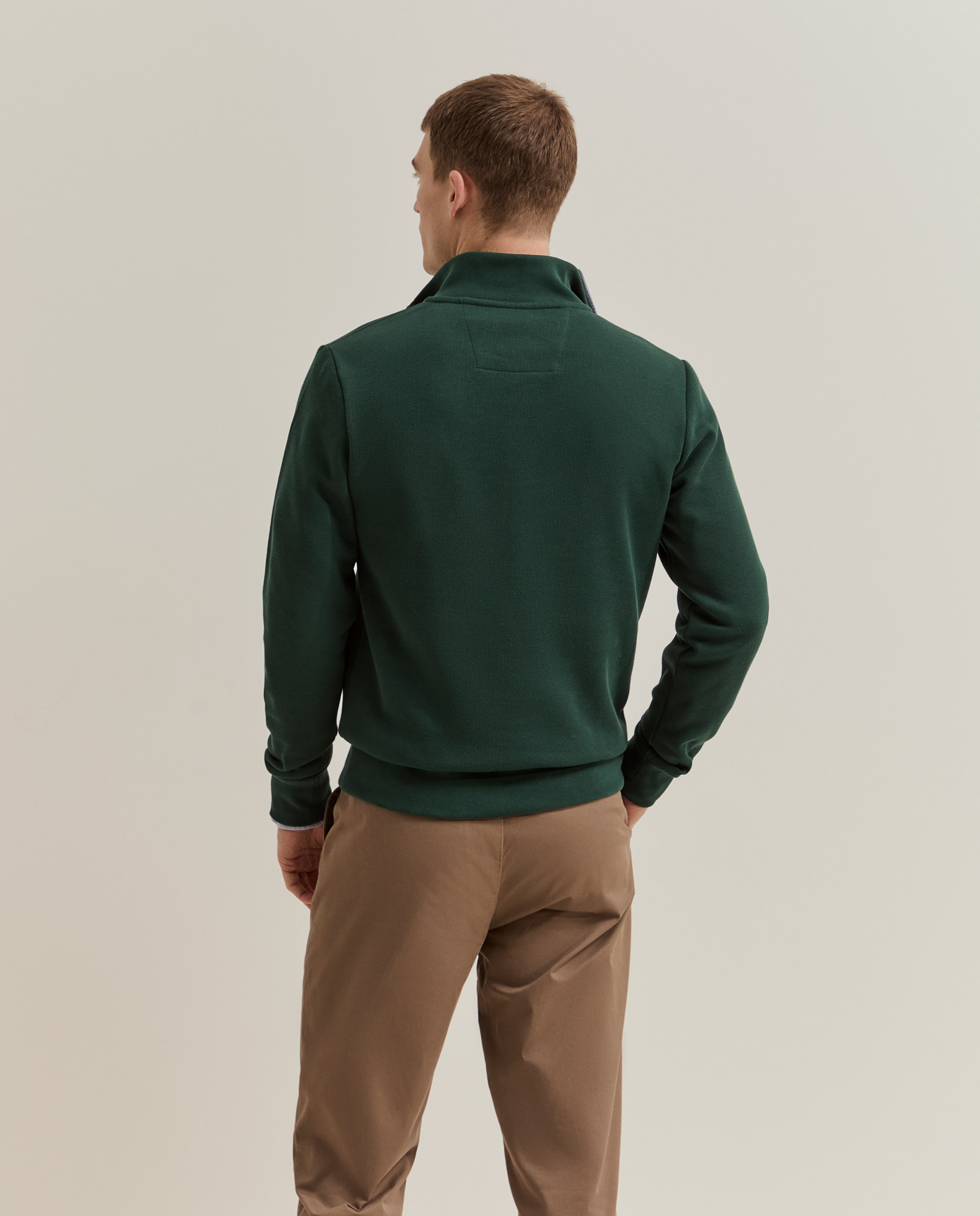 Imagen 3 de Jersey de hombre con cremallera - Lion of Porches - Verde oscuro Verde oscuro