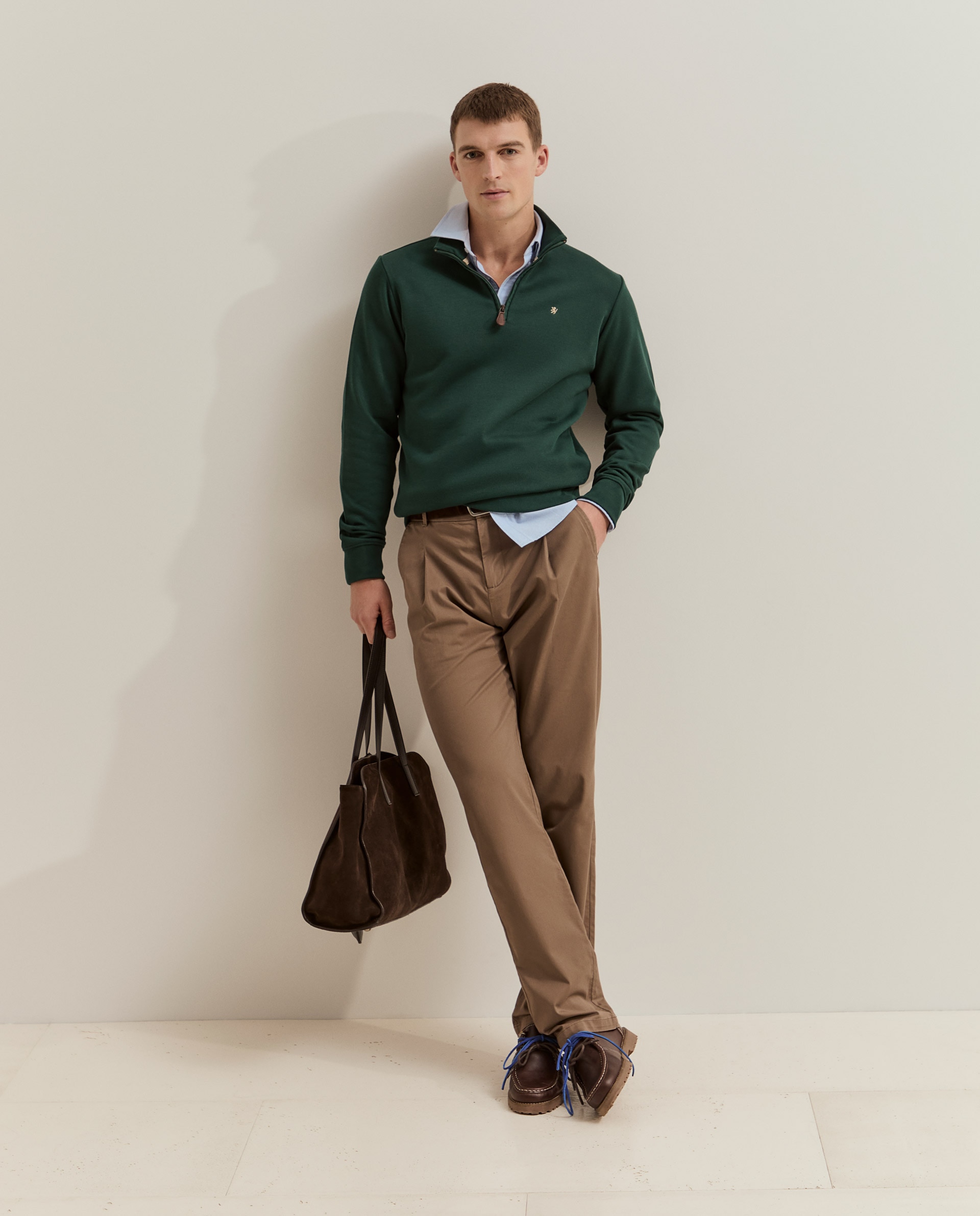Imagen 4 de Jersey de hombre con cremallera - Lion of Porches - Verde oscuro Verde oscuro