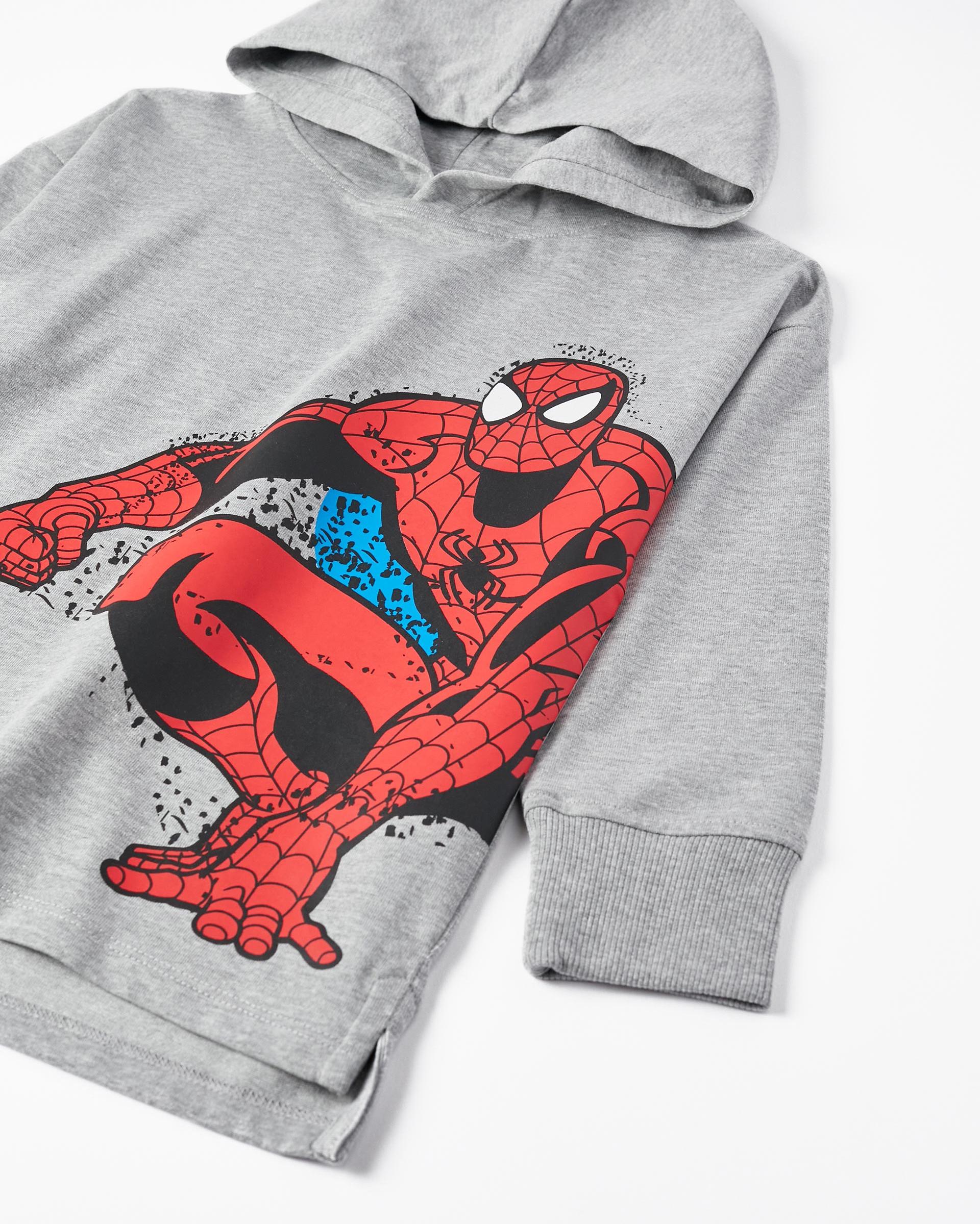 Camiseta de ni o en gris con estampado Spiderman Zippy El