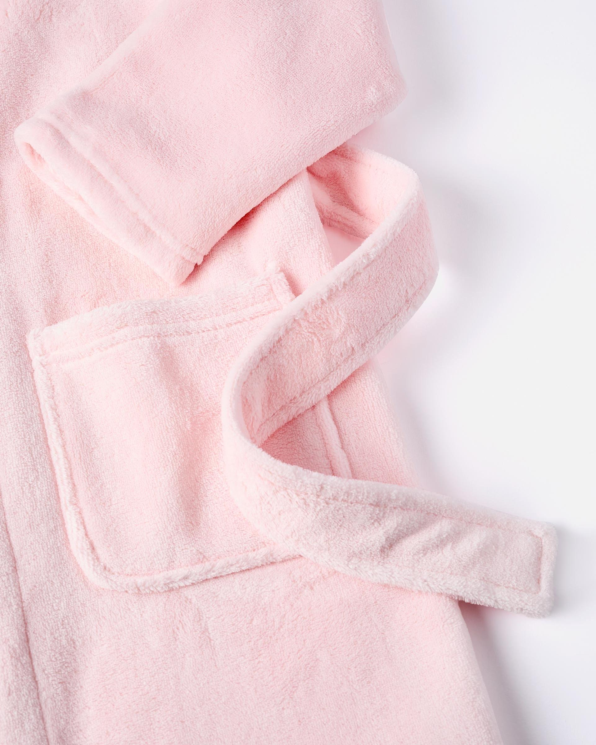 Albornoz de niña polar con capucha - Zippy - Rosa claro Rosa claro-3