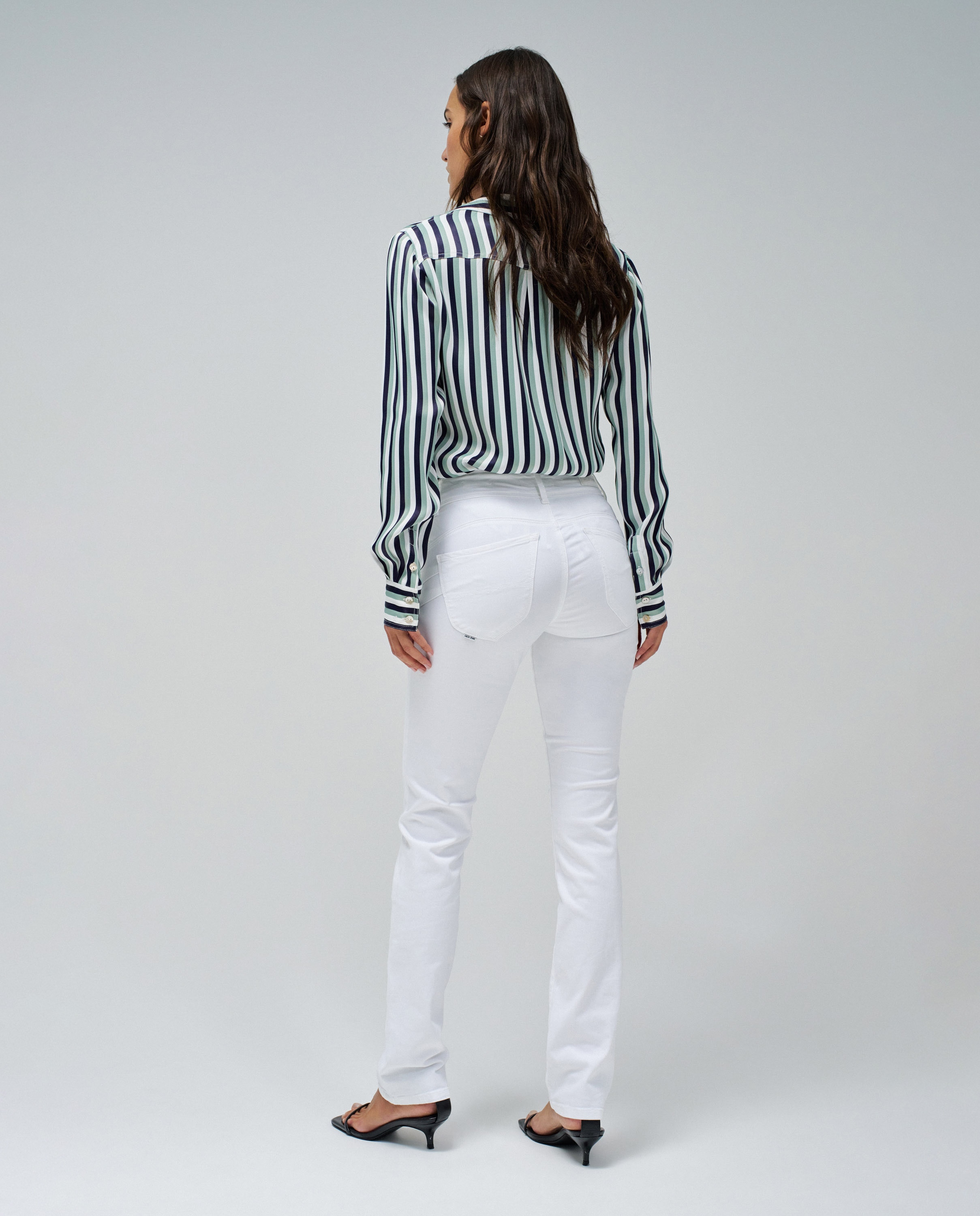 Vaqueros secret push in slim de mujer - Salsa Jeans - Blanco Blanco-3