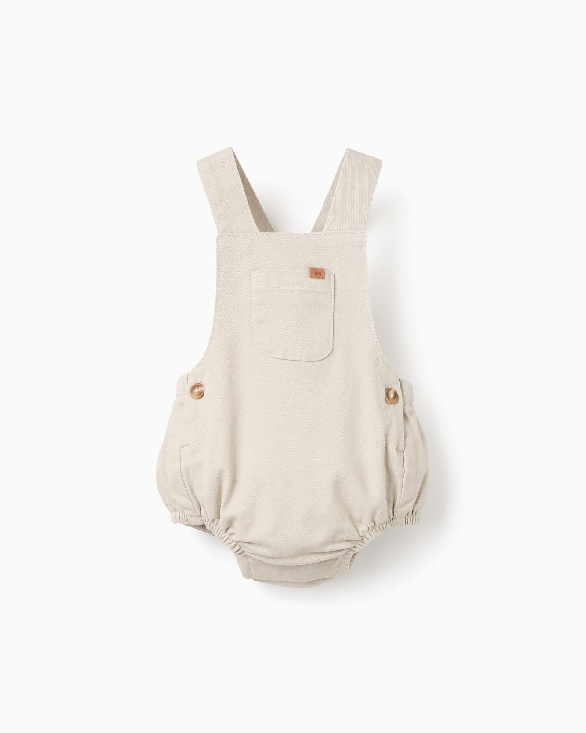 Peto de bebé niño de sarga y con tirantes ajustables