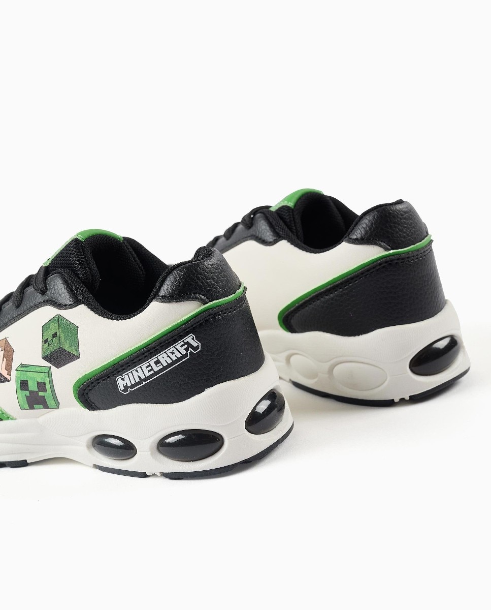 Zapatillas deportivas de niño con estampado minecraft y cordones - Zippy - Negro Negro-3