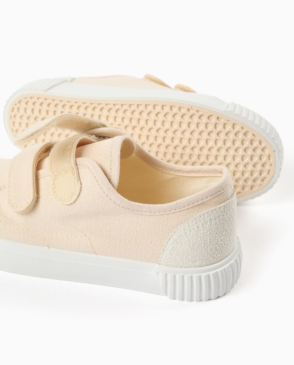 Zapatillas de lona de niños con cierre adherente - Zippy - Beige Beige-4