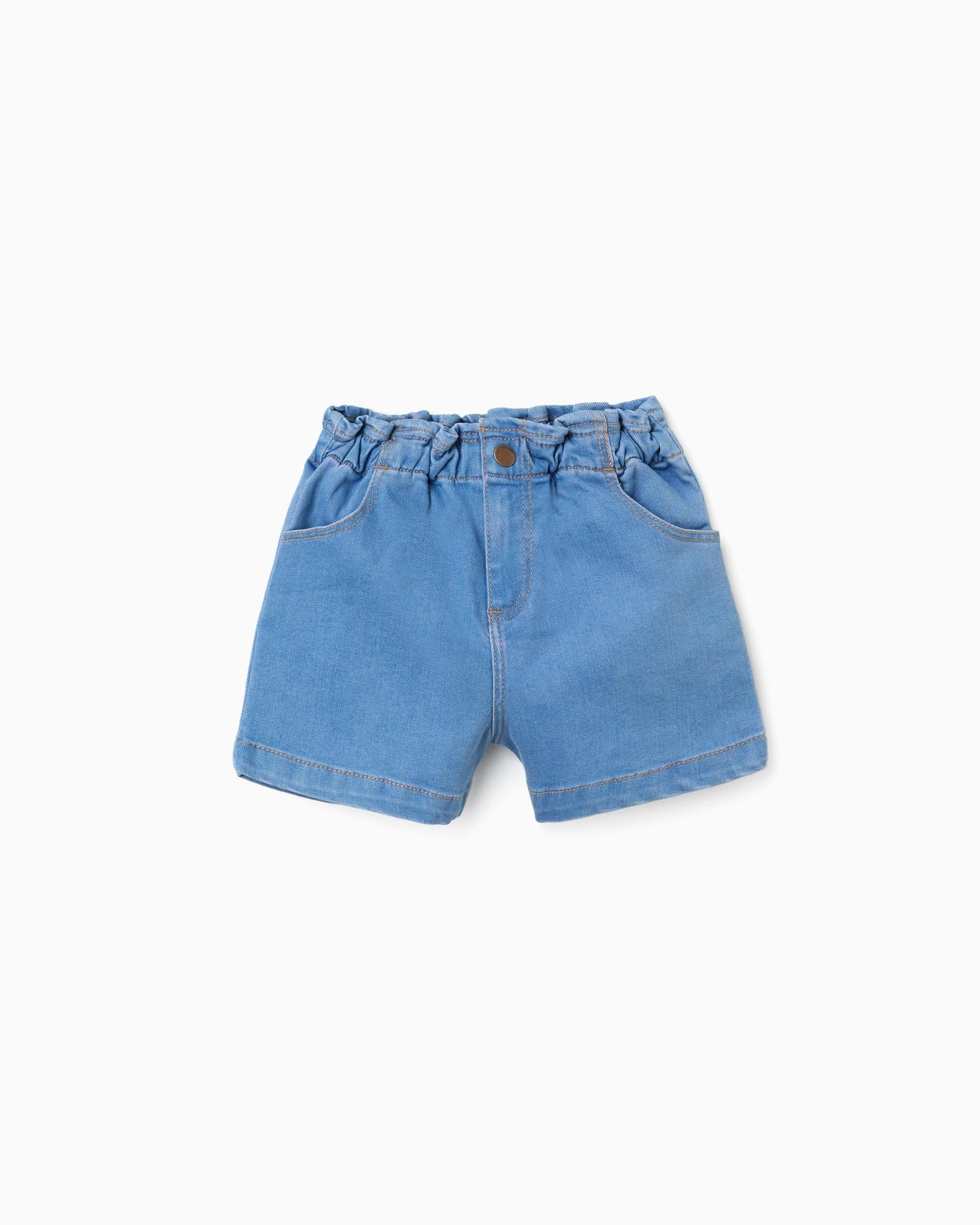 Imagen 0 de Shorts de niña cintura paperbag y con bolsillos