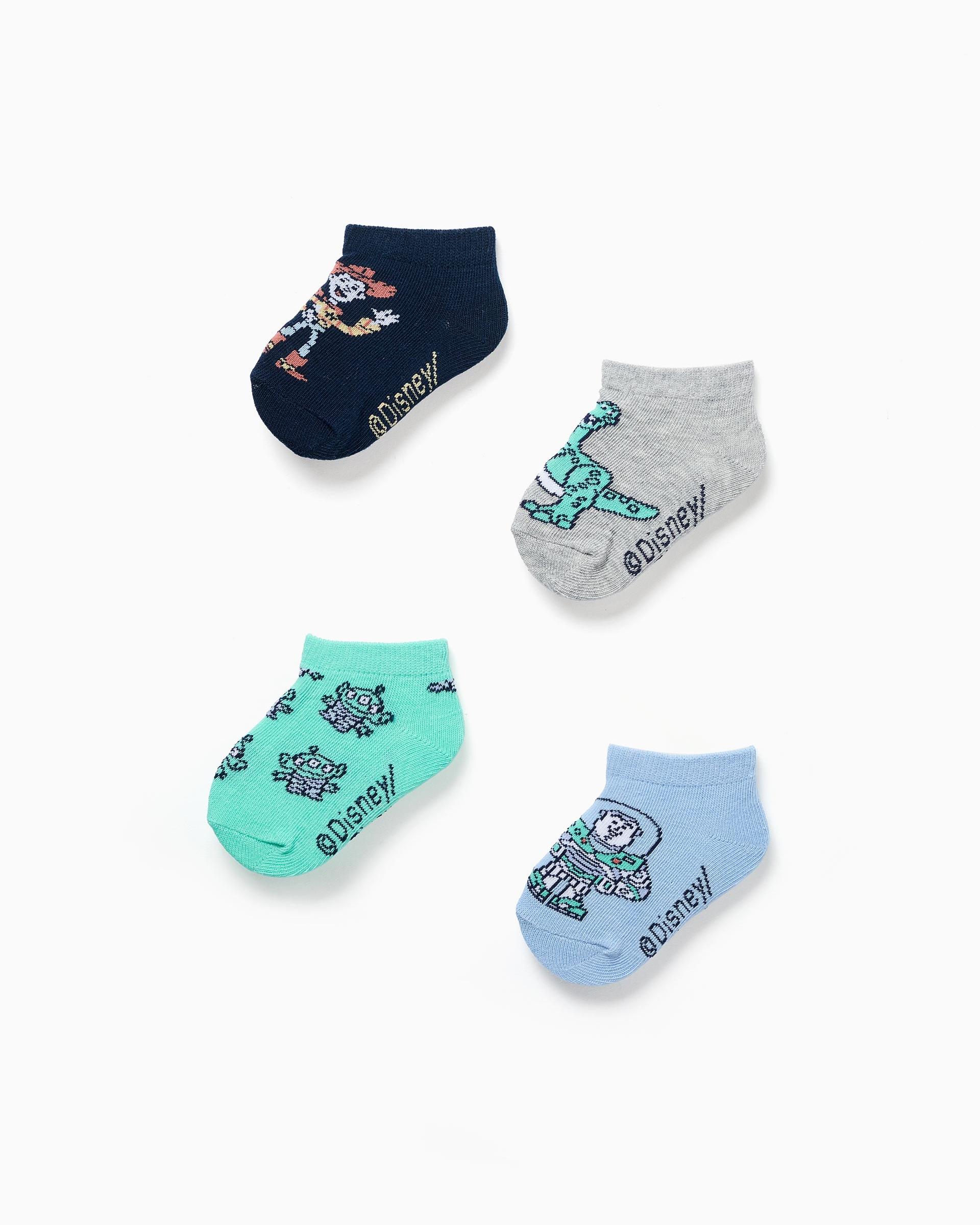 Imagen 1 de Pack de 4 calcetines de bebé niño con estampadostoy story y con extremos acanalados Multicolor