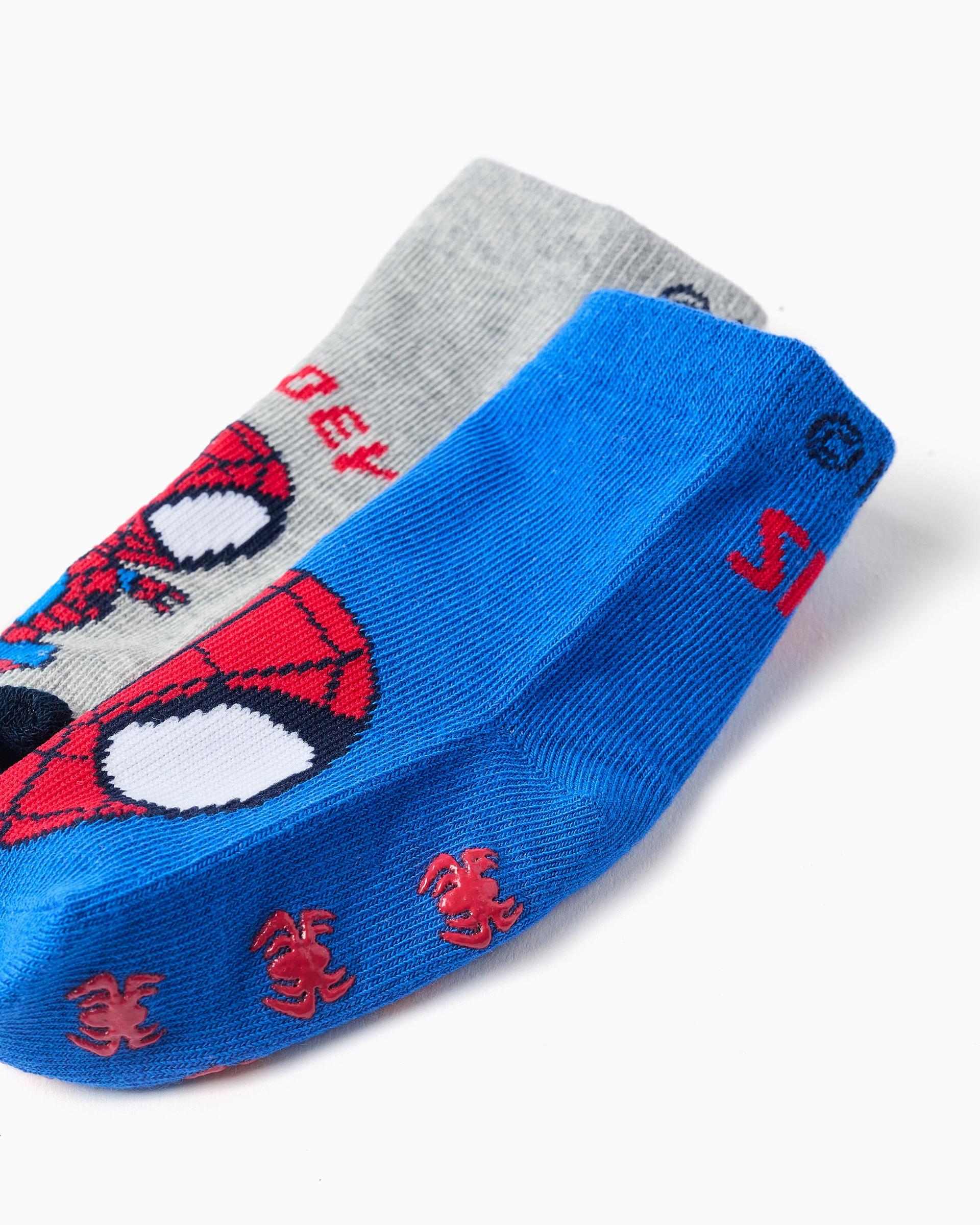 Imagen 2 de Pack de 2 calcetines de bebé niño antideslizantes y con estampado spidey - Zippy - Multicolor Multicolor