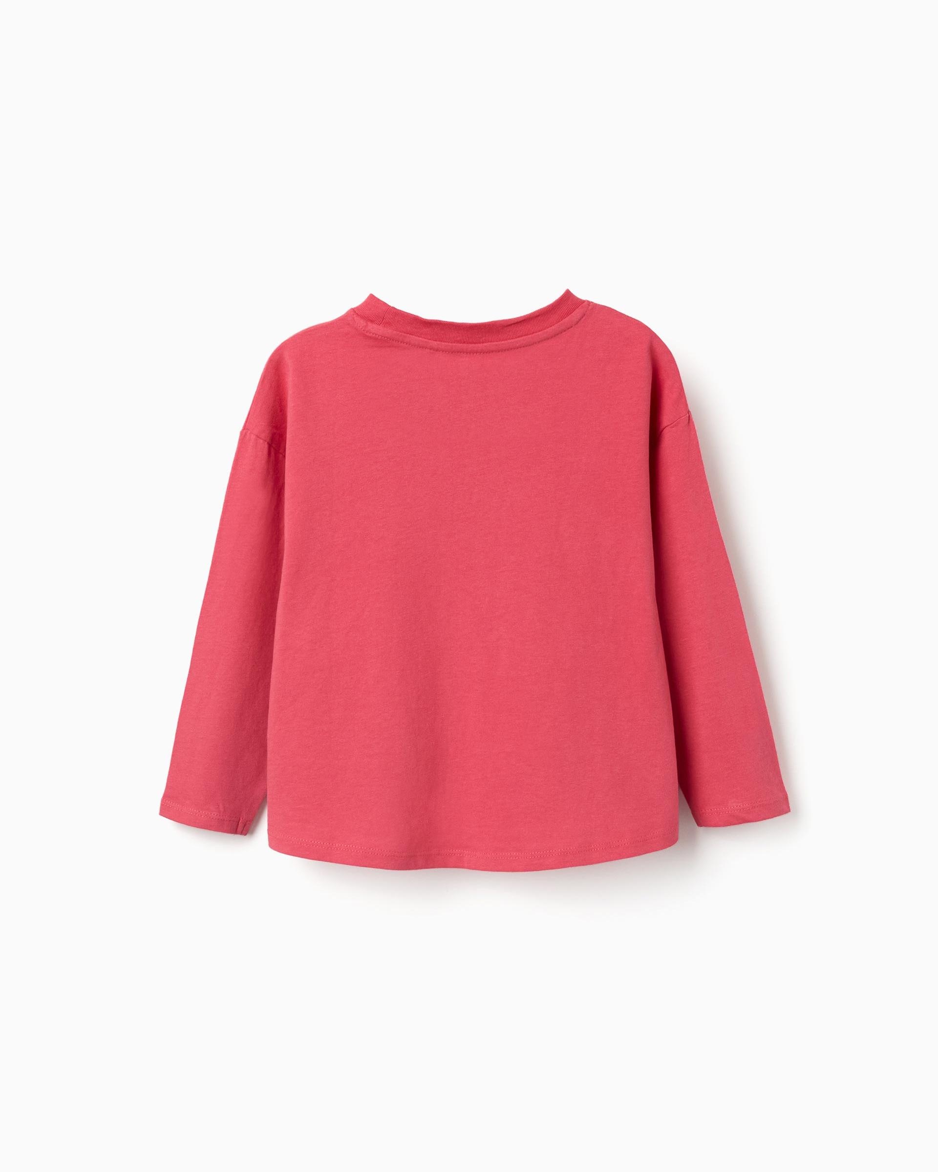 Camiseta de niña 100% algodón y con estampado - Zippy - Rojo Rojo-3