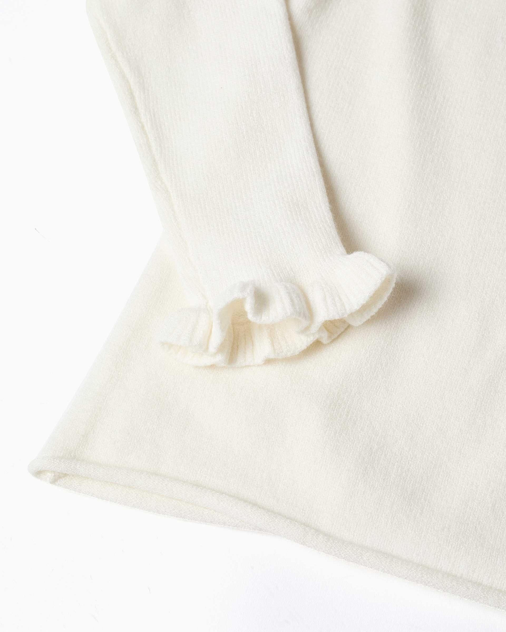 Jersey de niña de punto y con jacquard - Zippy - Blanco Blanco-4