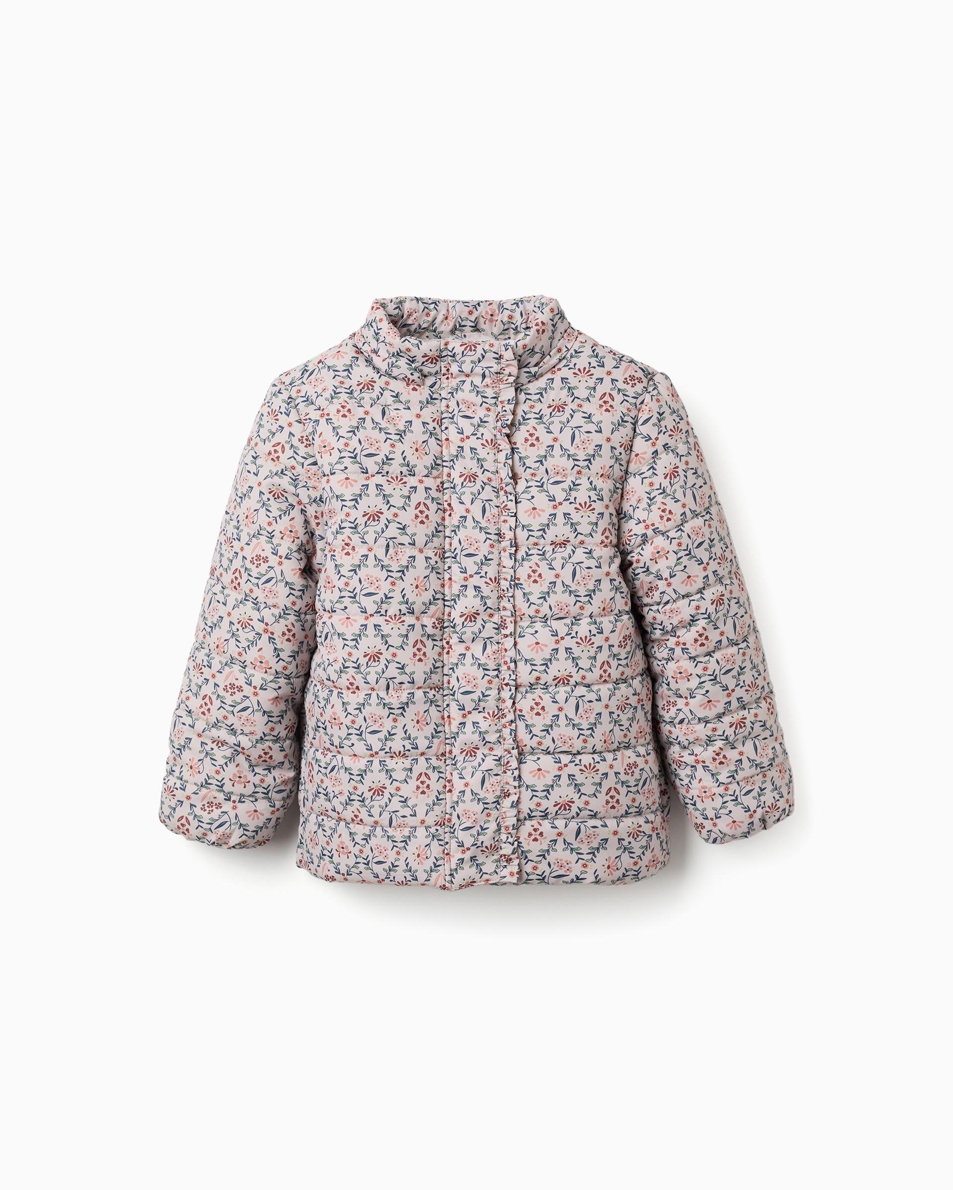 Plumífero de niña con capucha y forro de pelo - Zippy - Beige Beige-3