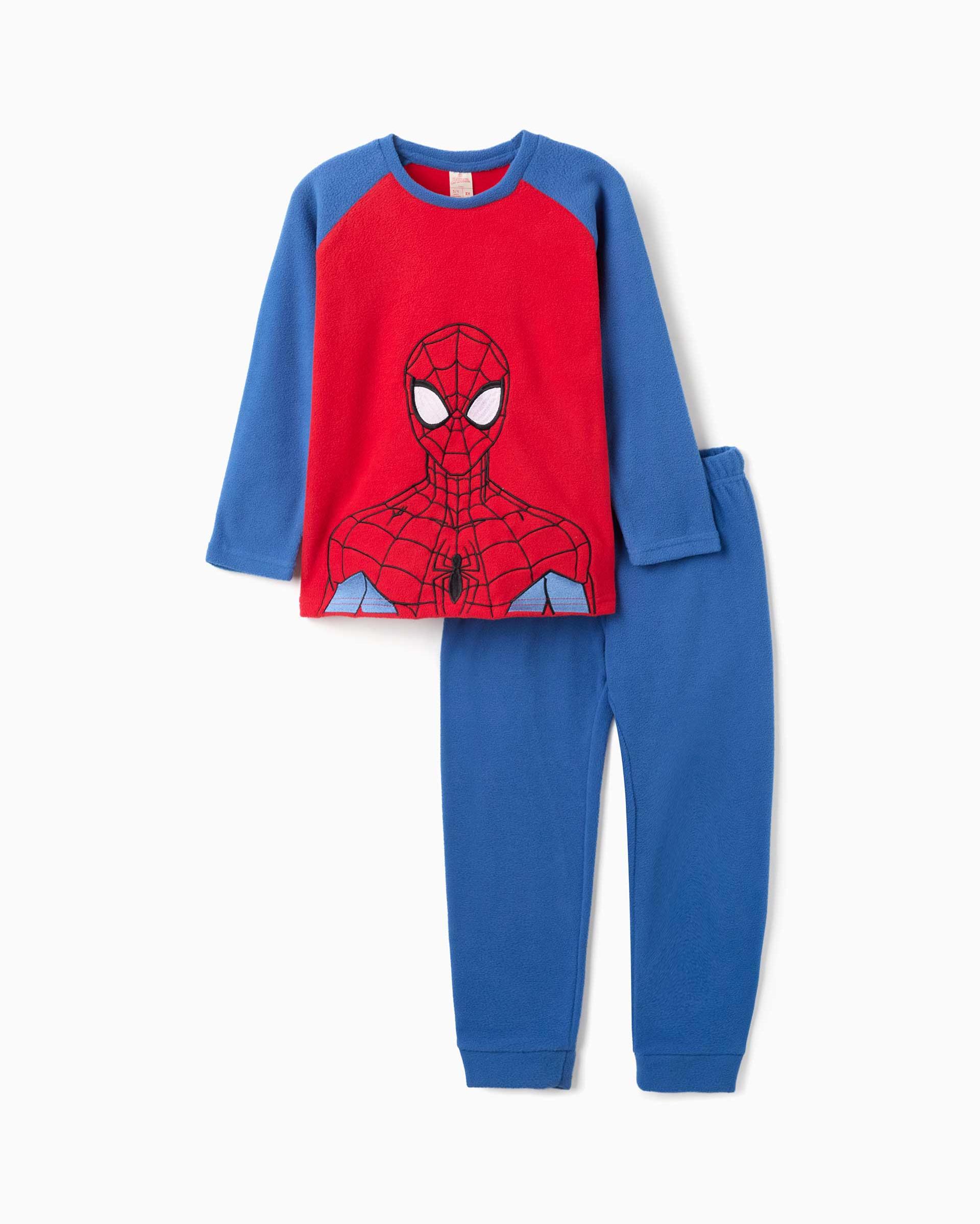 Imagen 1 de Pijama de niño de felpa polar y con spider man bordado Rojo