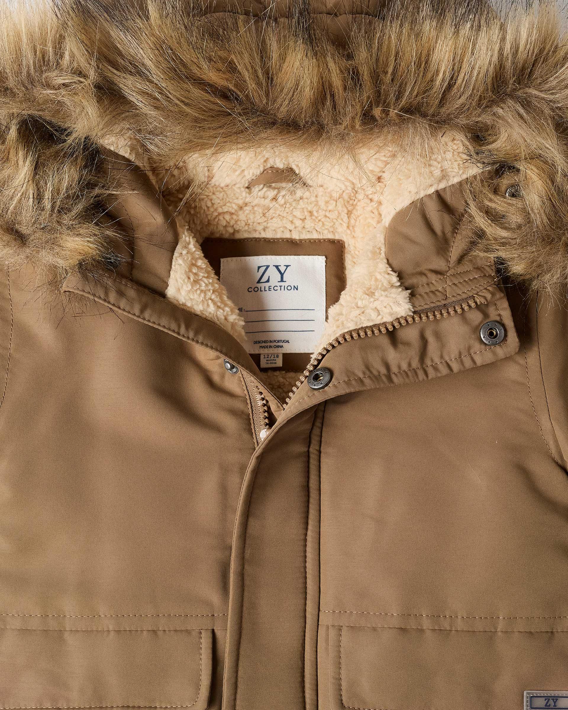 Parka de bebé niño acolchado y con capucha desmontable - Zippy - Gris Gris-2