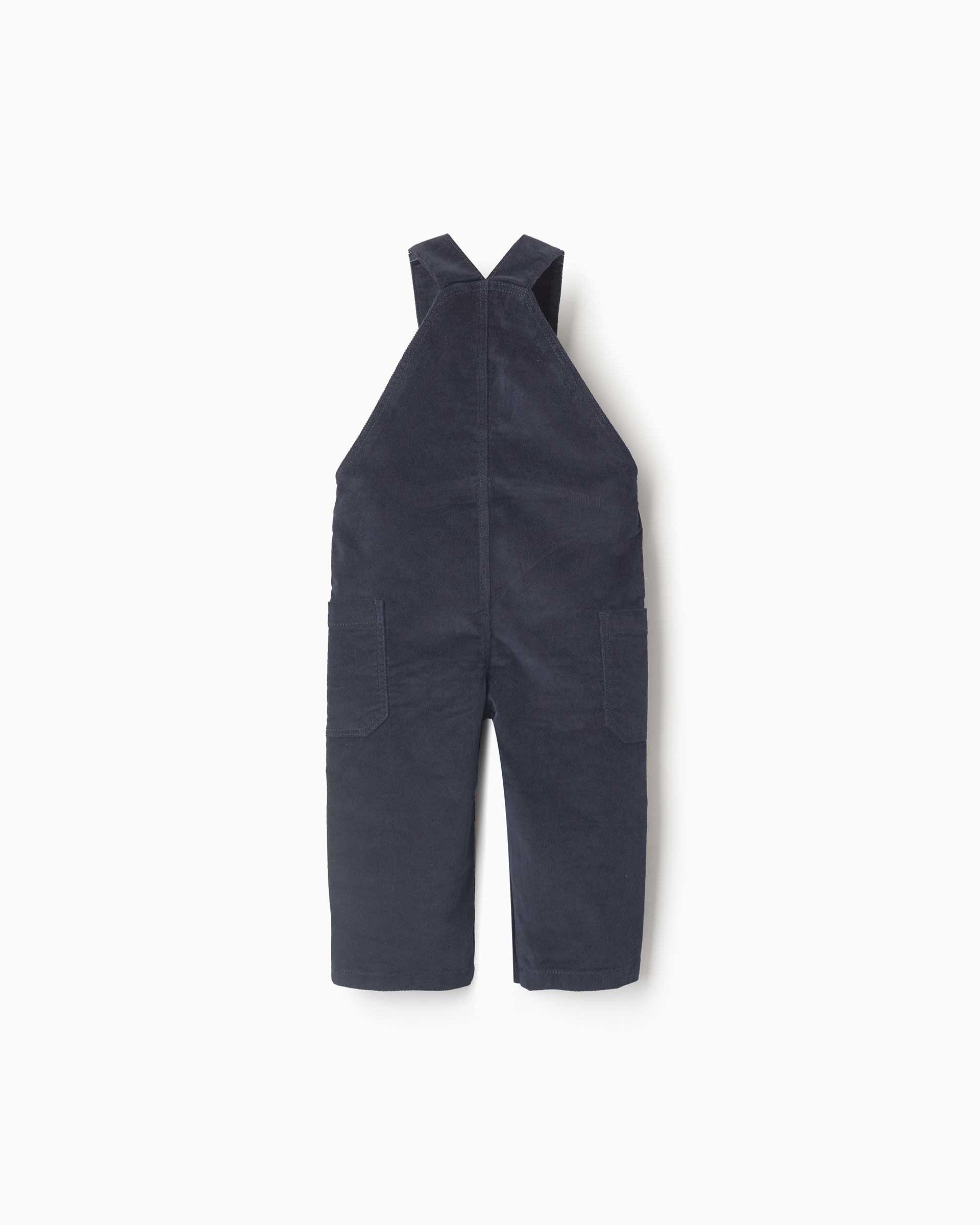 Peto de bebé niño de pana - Zippy - Azul marino Azul marino-3
