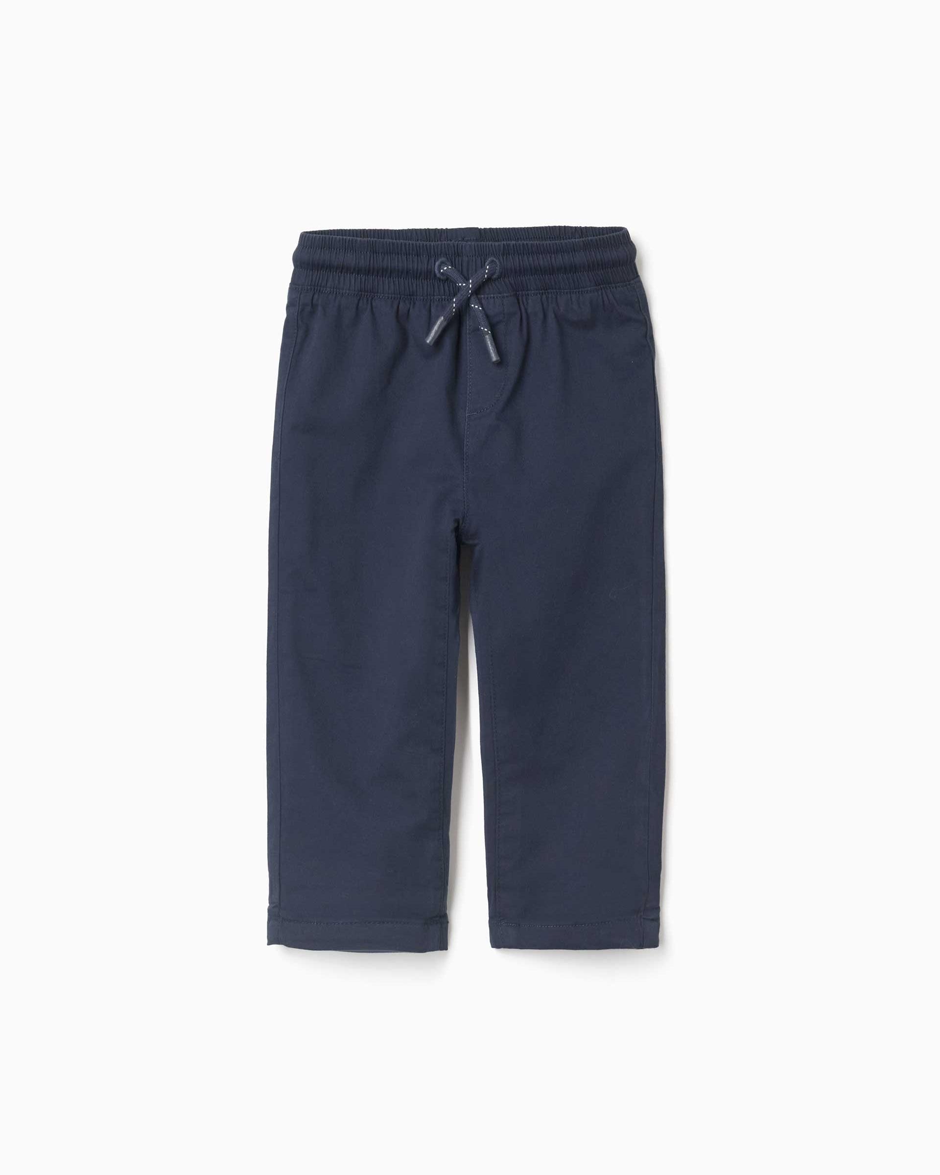 Imagen 1 de Pantalón de bebé niño de sarga y de corte recto - Zippy - Azul marino Azul marino