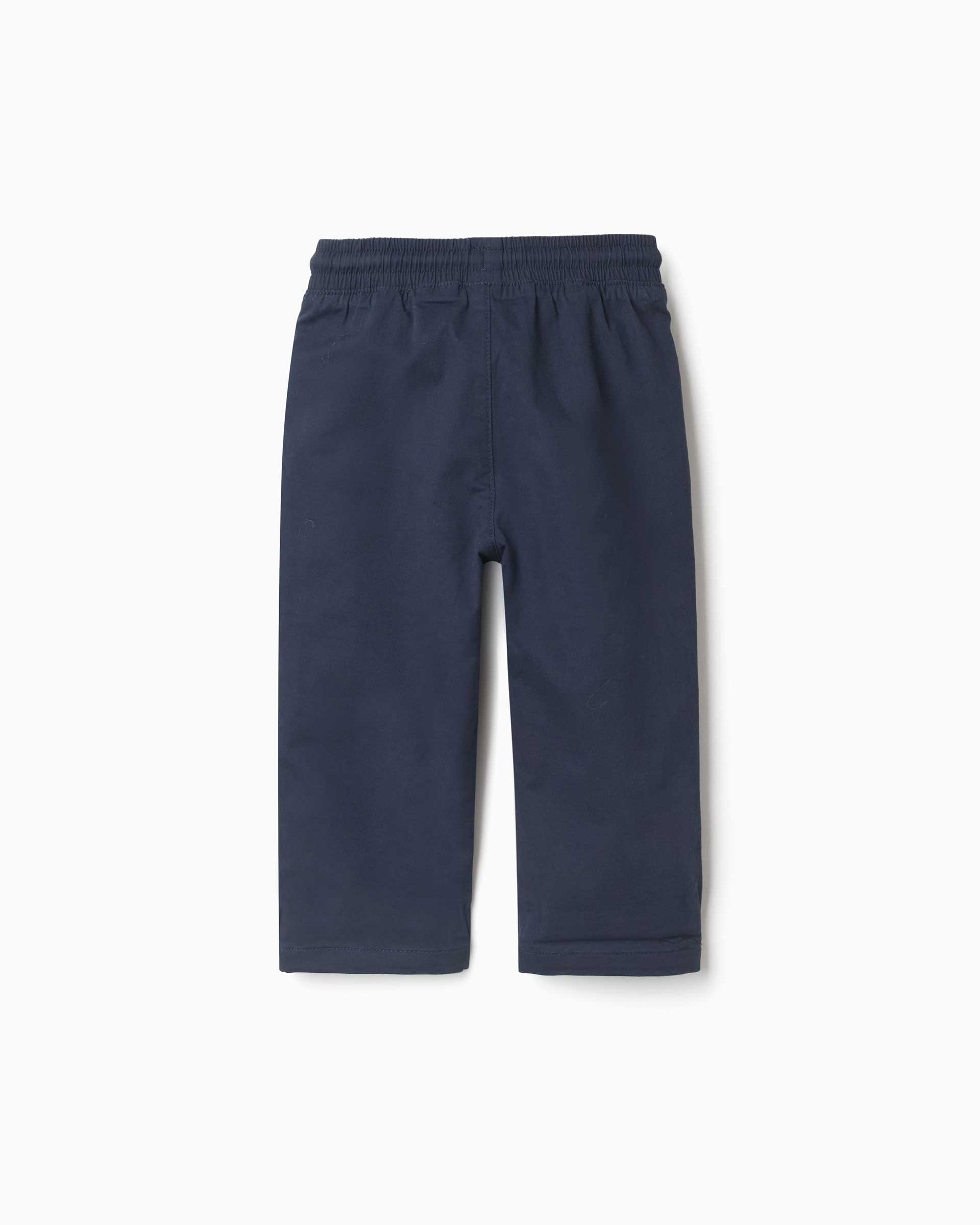 Imagen 3 de Pantalón de bebé niño de sarga y de corte recto - Zippy - Azul marino Azul marino