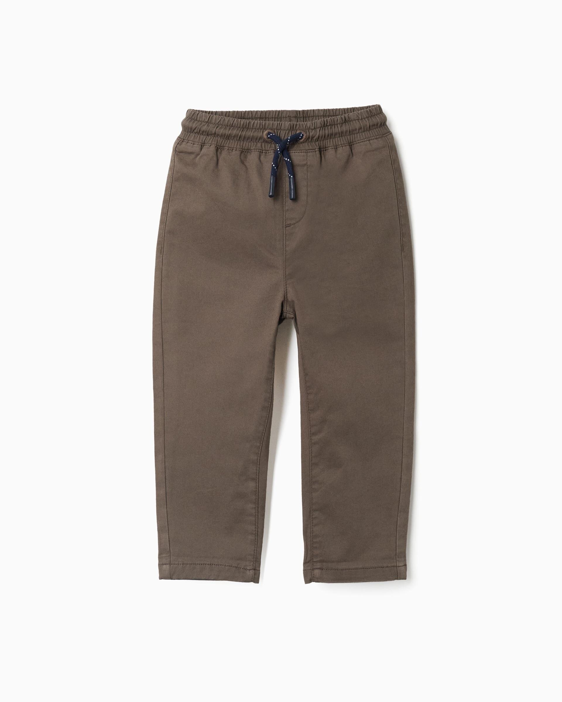 Imagen 1 de Pantalón de bebé niño de sarga y de corte recto - Zippy - Verde oscuro Verde oscuro