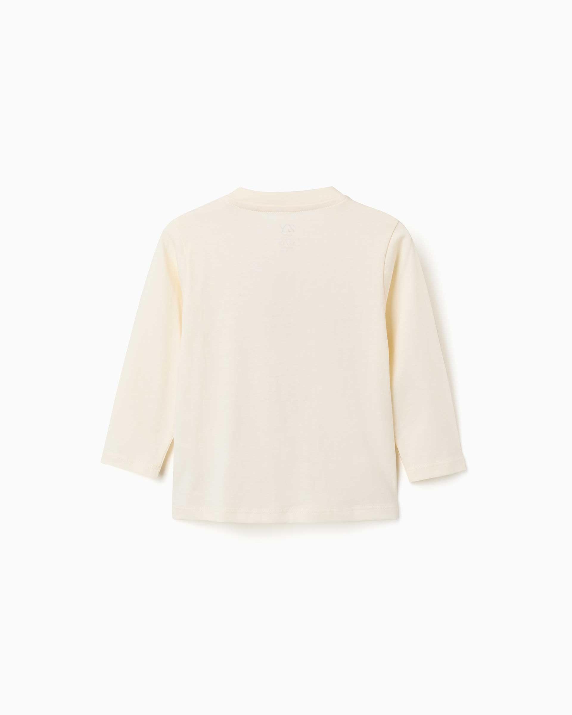 Imagen 3 de Camiseta de bebé niño 100% algodón y con estampado - Zippy - Blanco Blanco