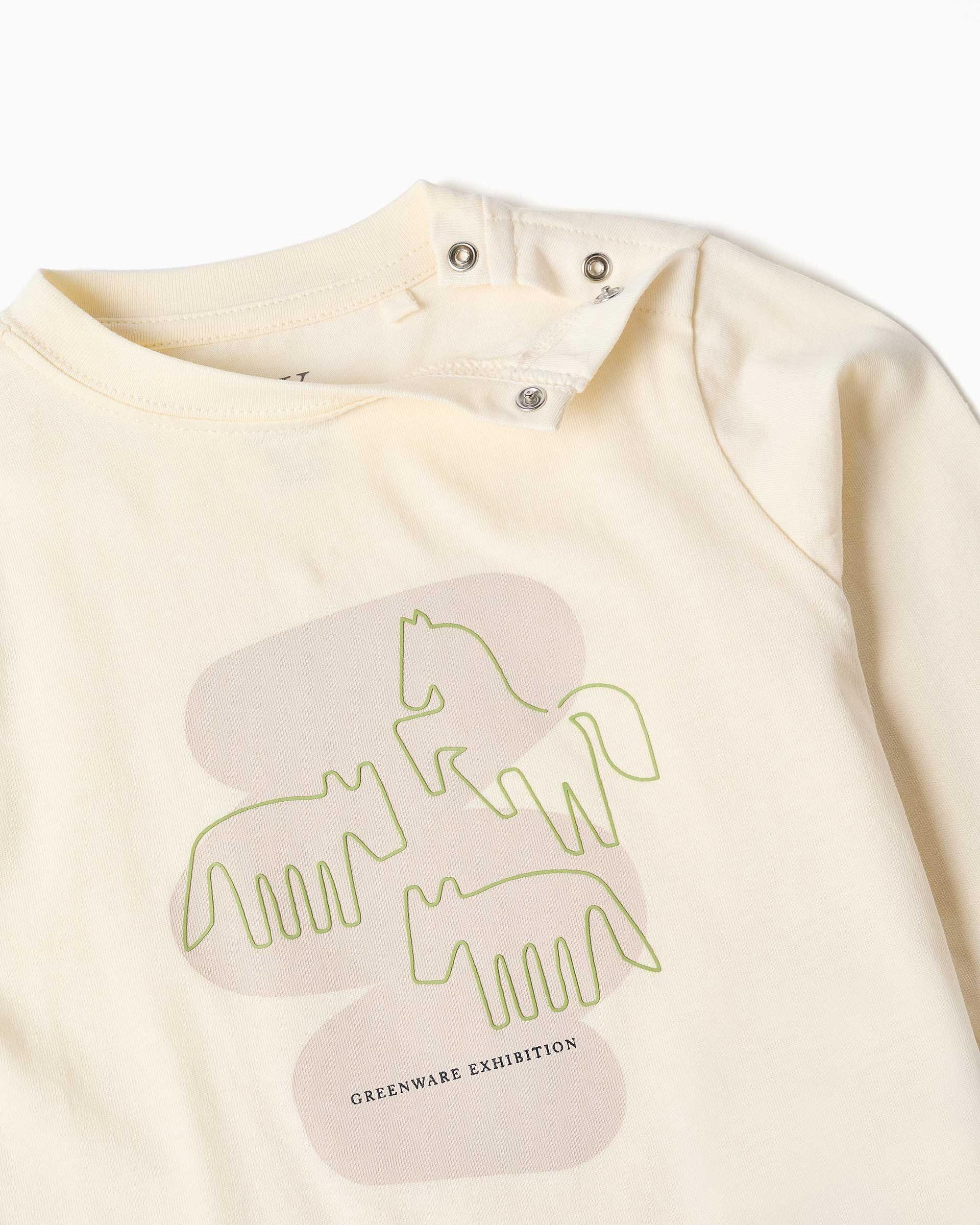 Imagen 2 de Camiseta de bebé niño 100% algodón y con estampado - Zippy - Blanco Blanco