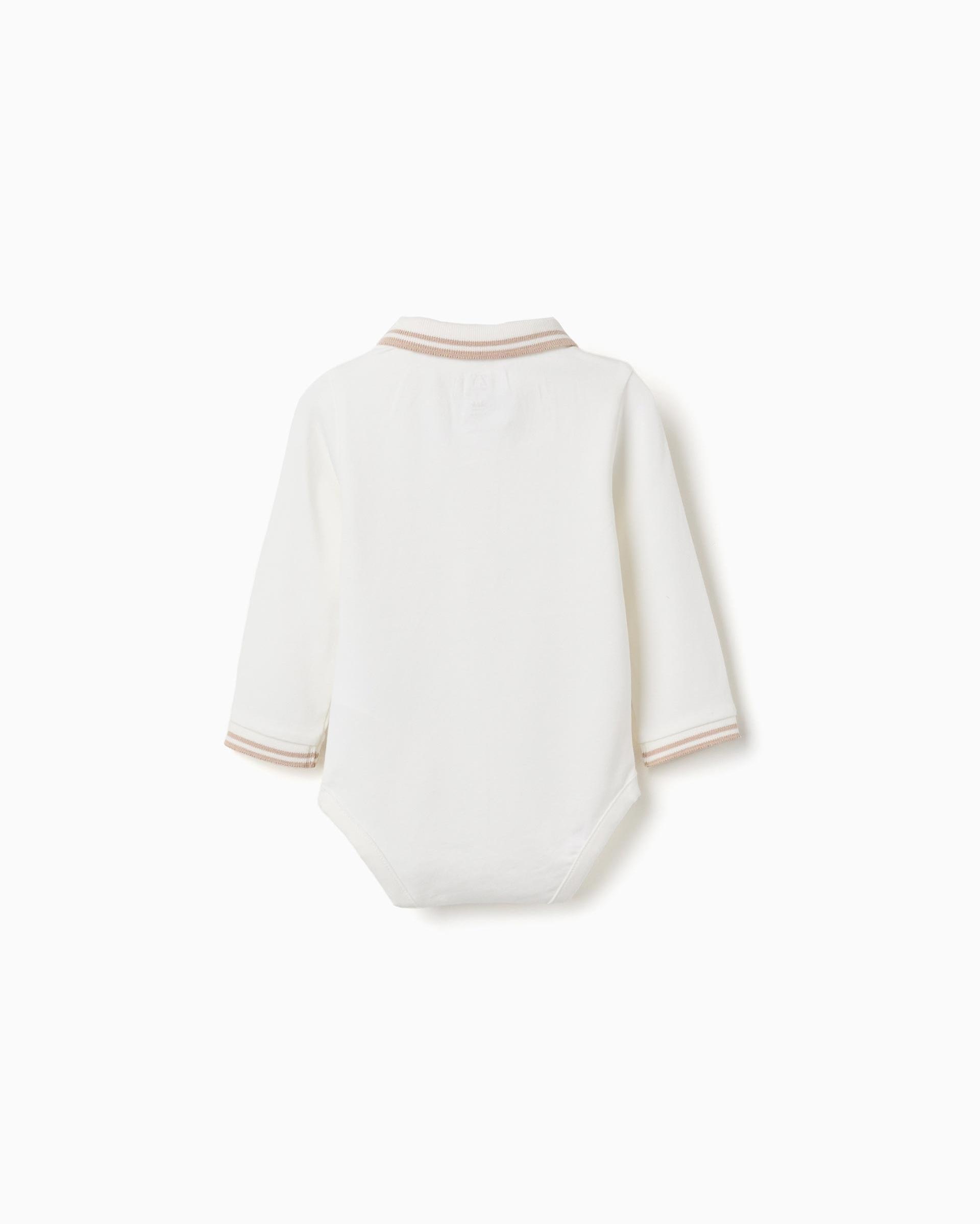 Body de bebé niño de algodón y con cuello polo - Zippy - Blanco Blanco-3