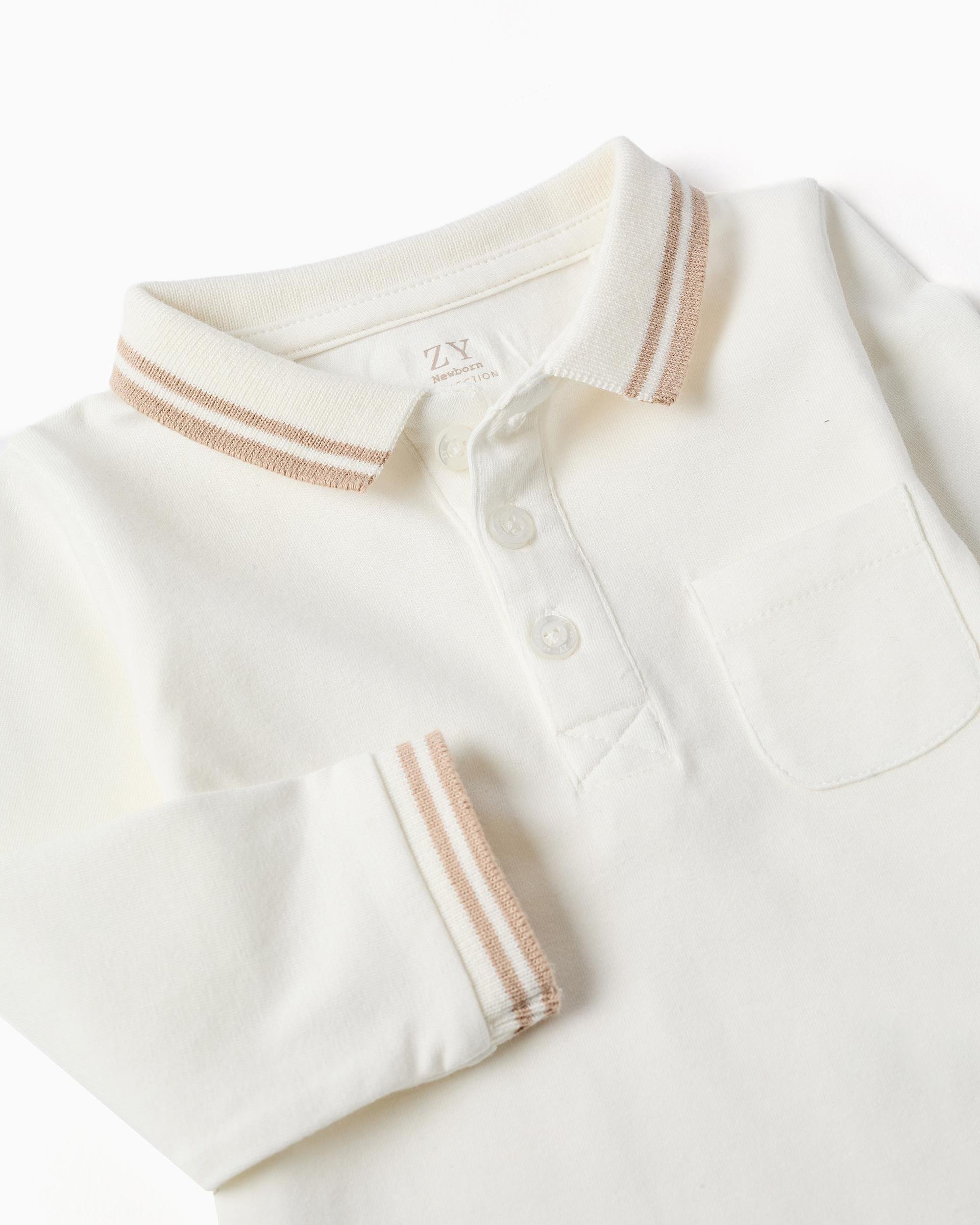Body de bebé niño de algodón y con cuello polo - Zippy - Blanco Blanco-2