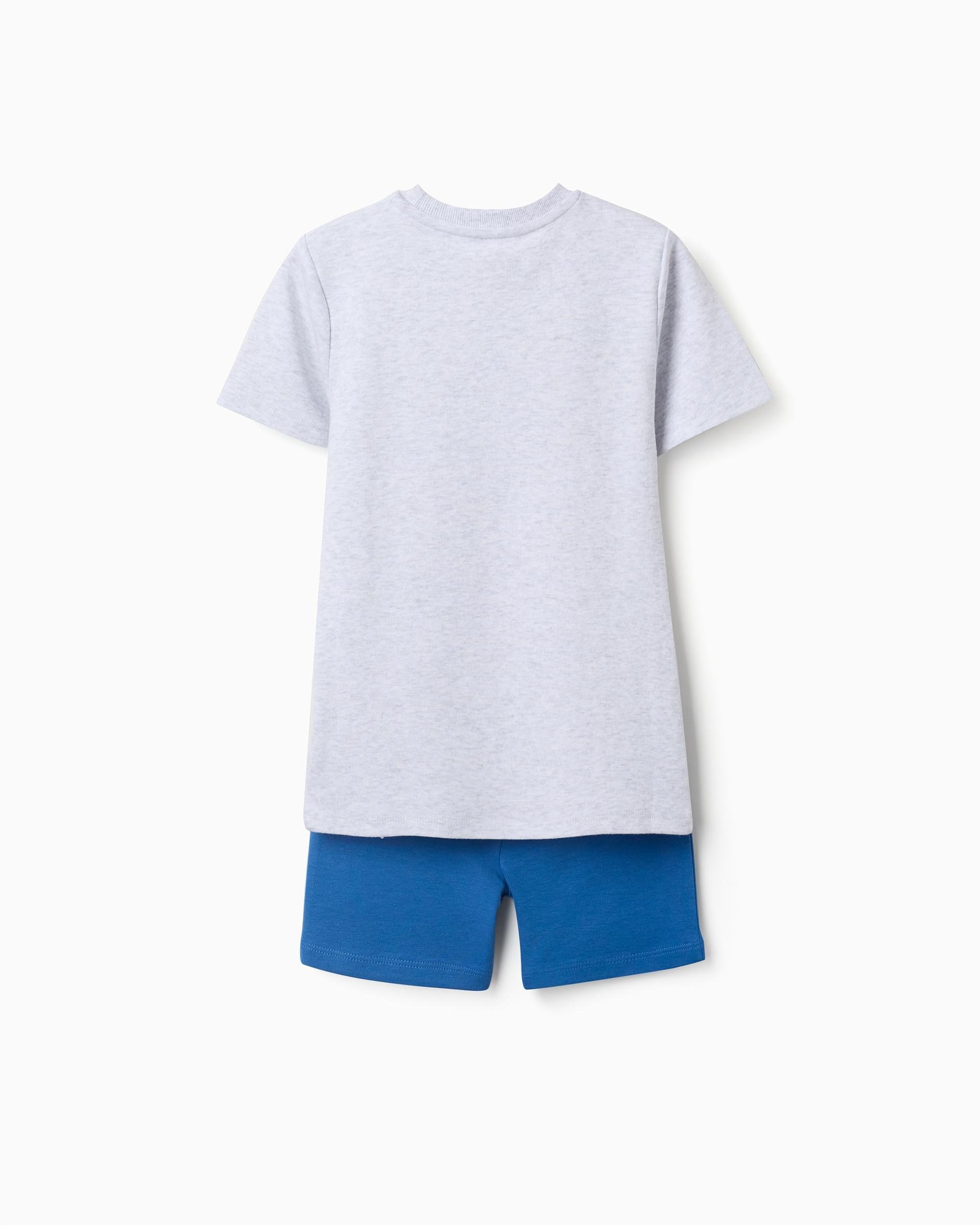Pijama de niño 100% algodón y con estampado spider man que brilla en la oscuridad - Zippy - Gris claro Gris claro-3