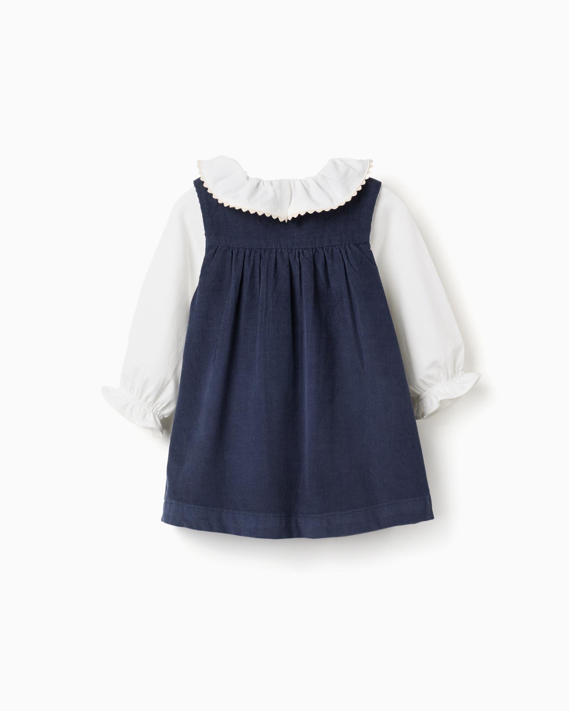 Conjunto de bebé niña de algodón y con volantes - Zippy - Azul marino Azul marino-3