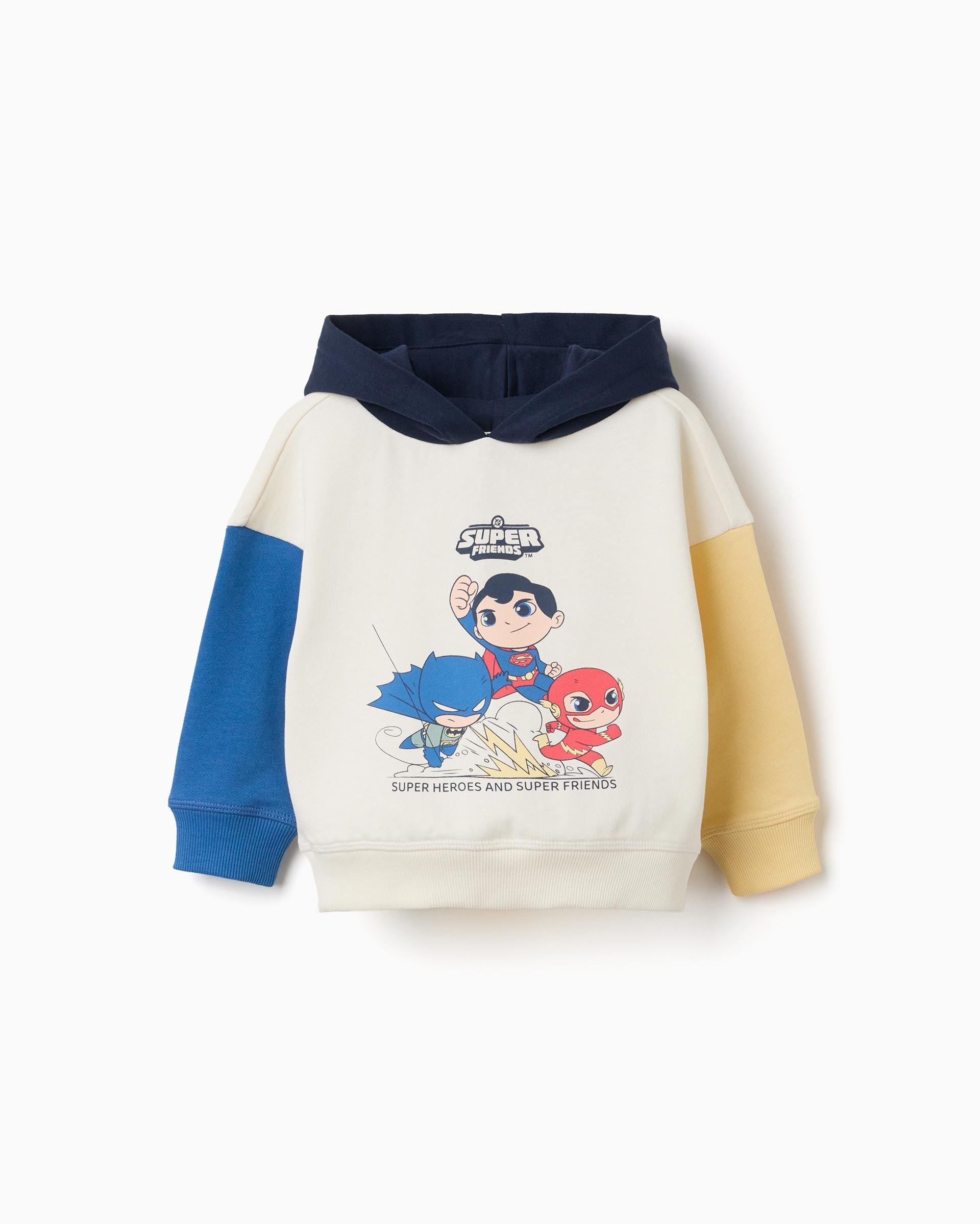 Sudadera de bebé niño 100% algodón y con estampado super friends - Zippy - Blanco Blanco-1