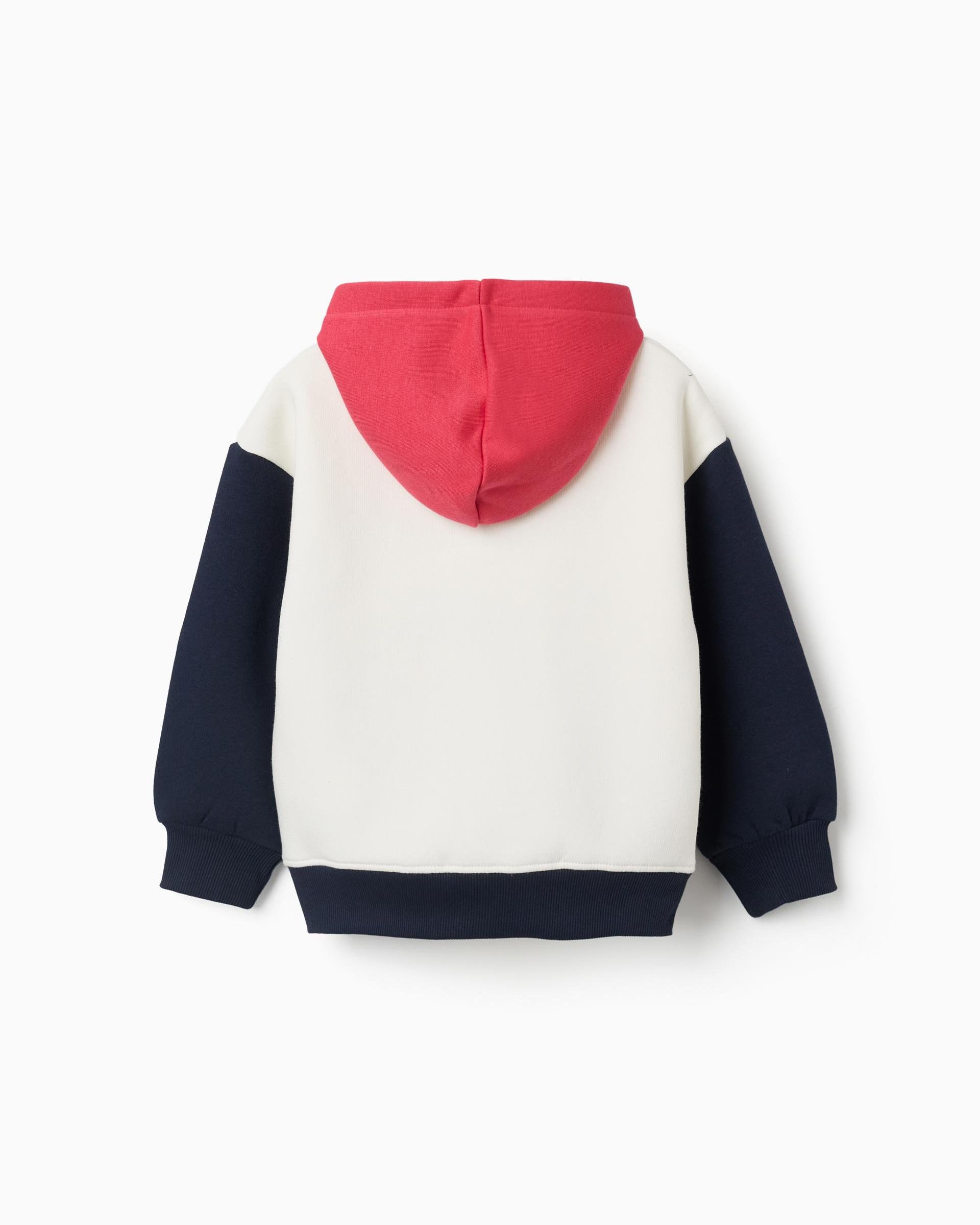 Sudadera de niño perchada y con capucha - Zippy - Blanco Blanco-2