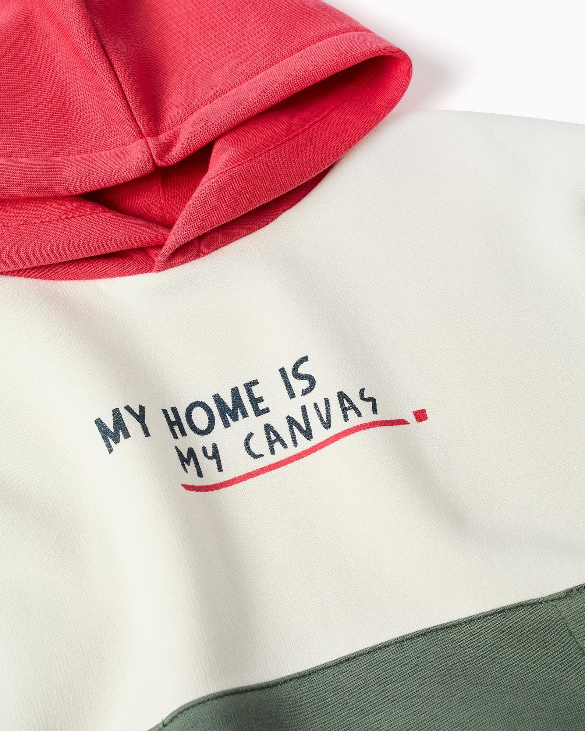 Sudadera de niño perchada y con capucha - Zippy - Blanco Blanco-4